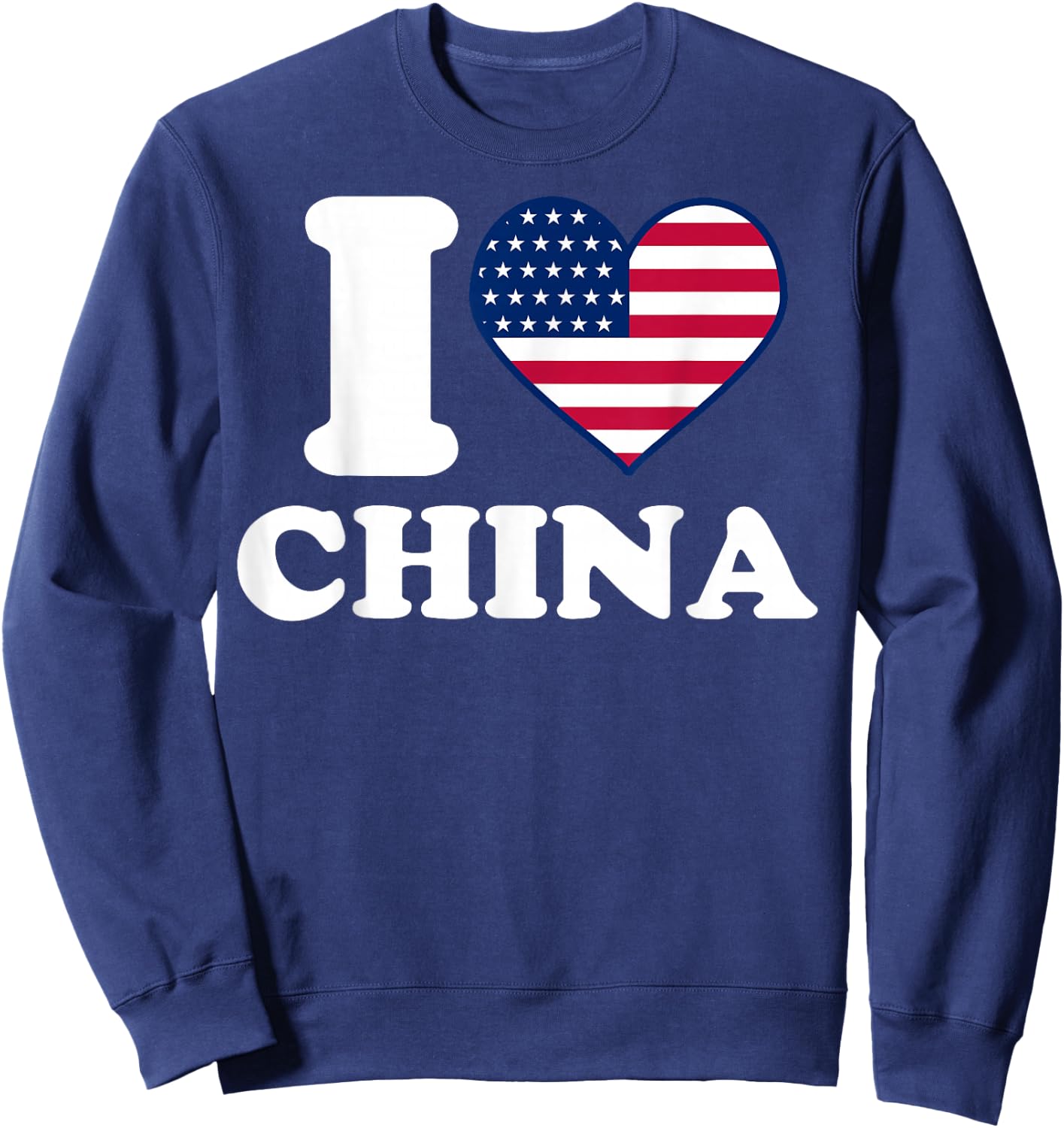 I love China I heart China Sweatshirt - Sweatshirt | Navy