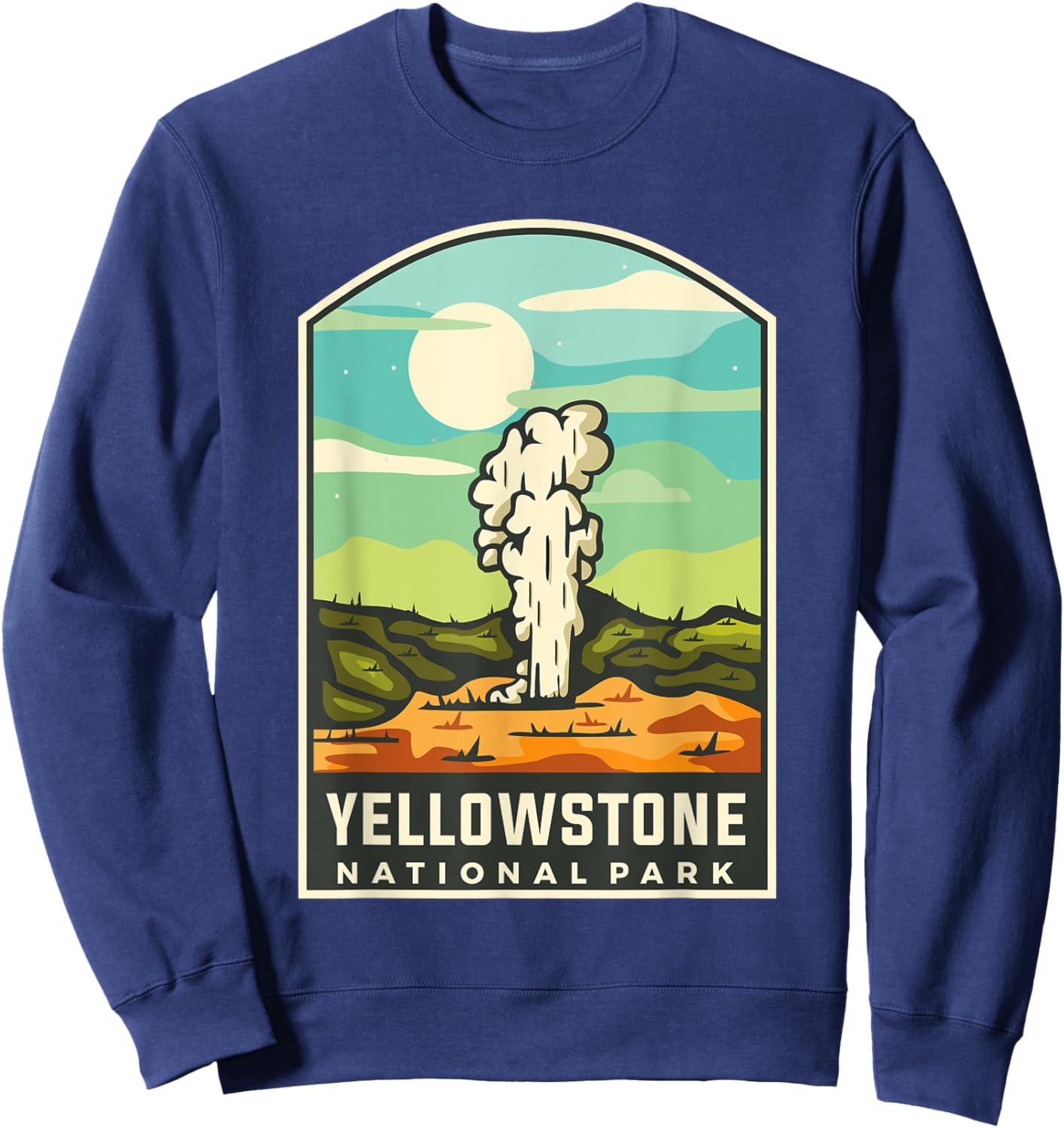 Yellowstone National Park - Throwback Design - Classic Sweatshirt - Sweatshirt | Navy