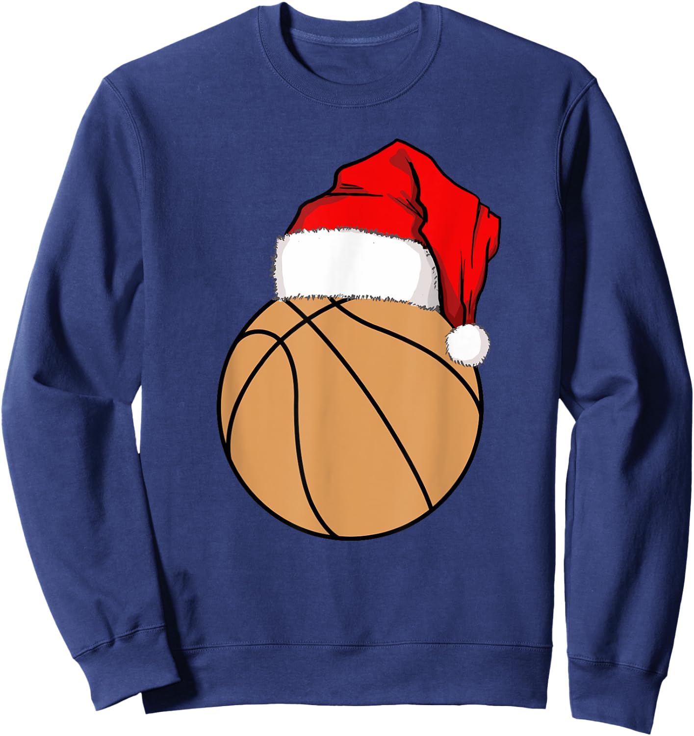 Christmas Basketball Santa Sweatshirt - Sweatshirt | Navy