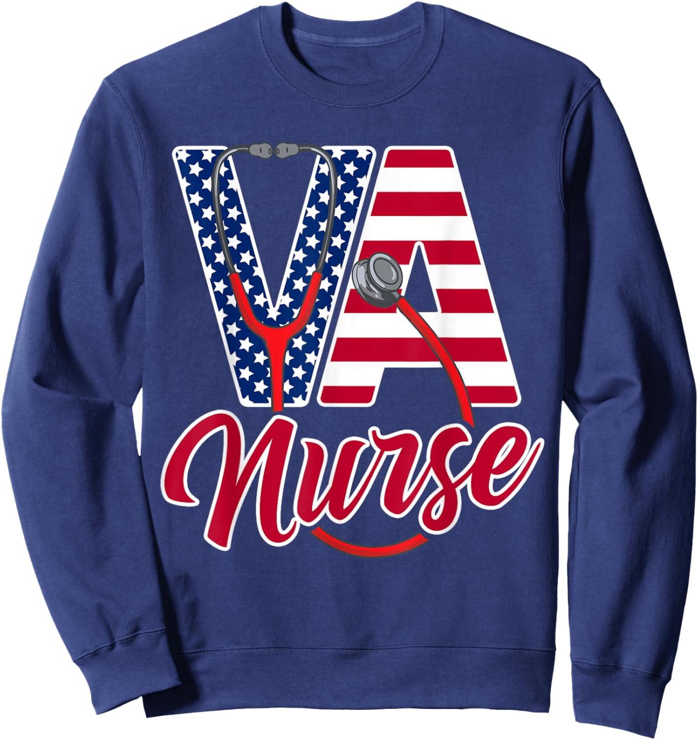 VA Nurse Apparel - VA Nurse Squad Sweatshirt - Sweatshirt | Navy