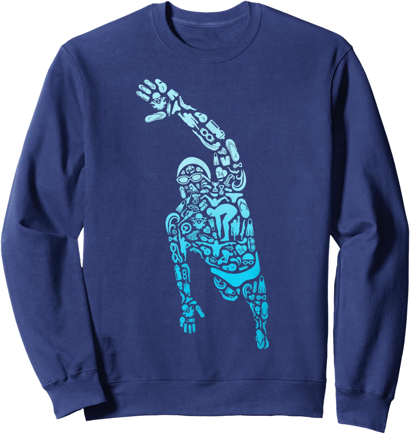 Swim Sport Athletes Swimmer Dad Boys Competitive Swimming Sweatshirt - Sweatshirt | Navy