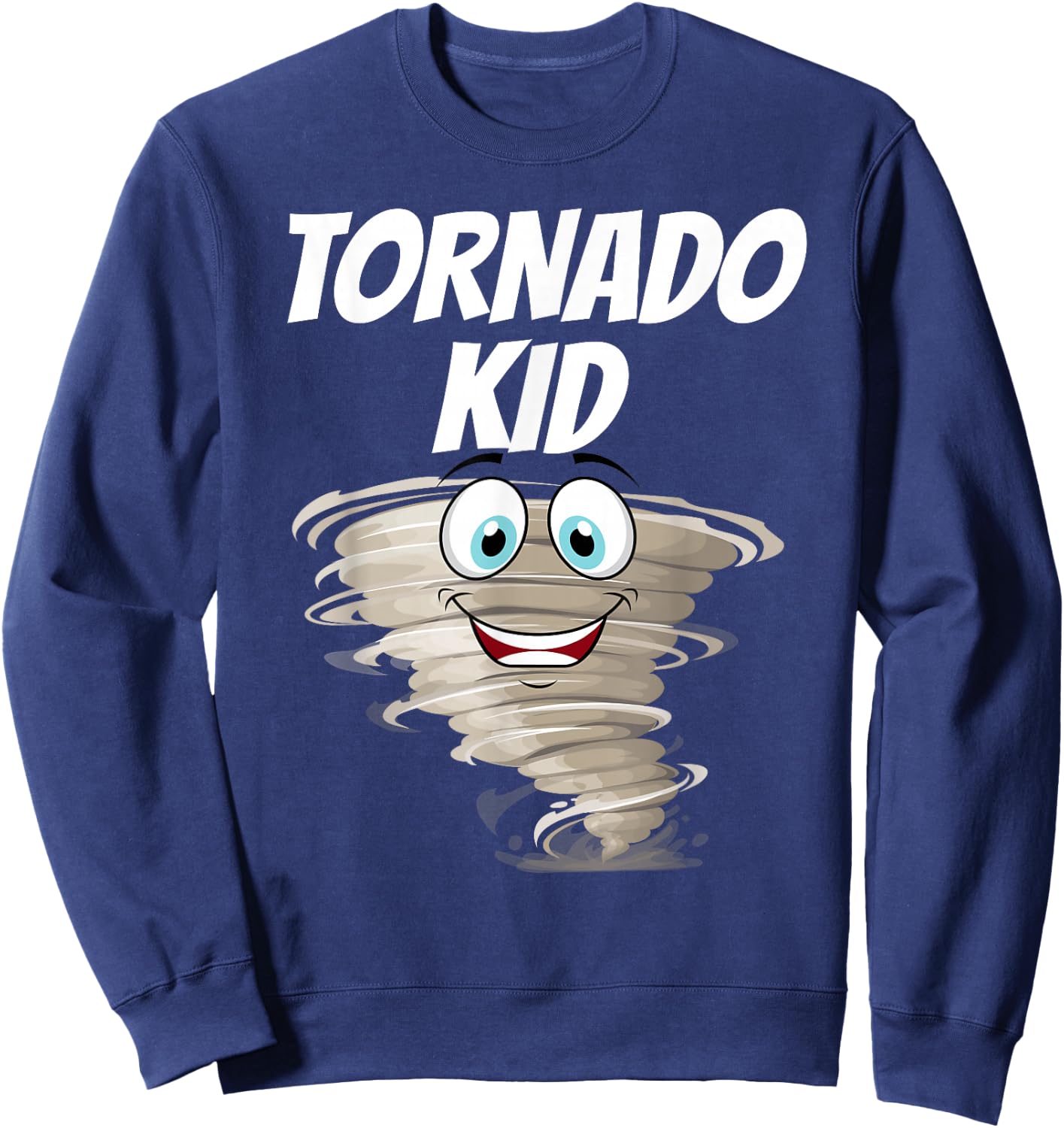 Funny Tornado Design For Kids Boys Girls Cyclone Storm Lover Sweatshirt - Sweatshirt | Navy