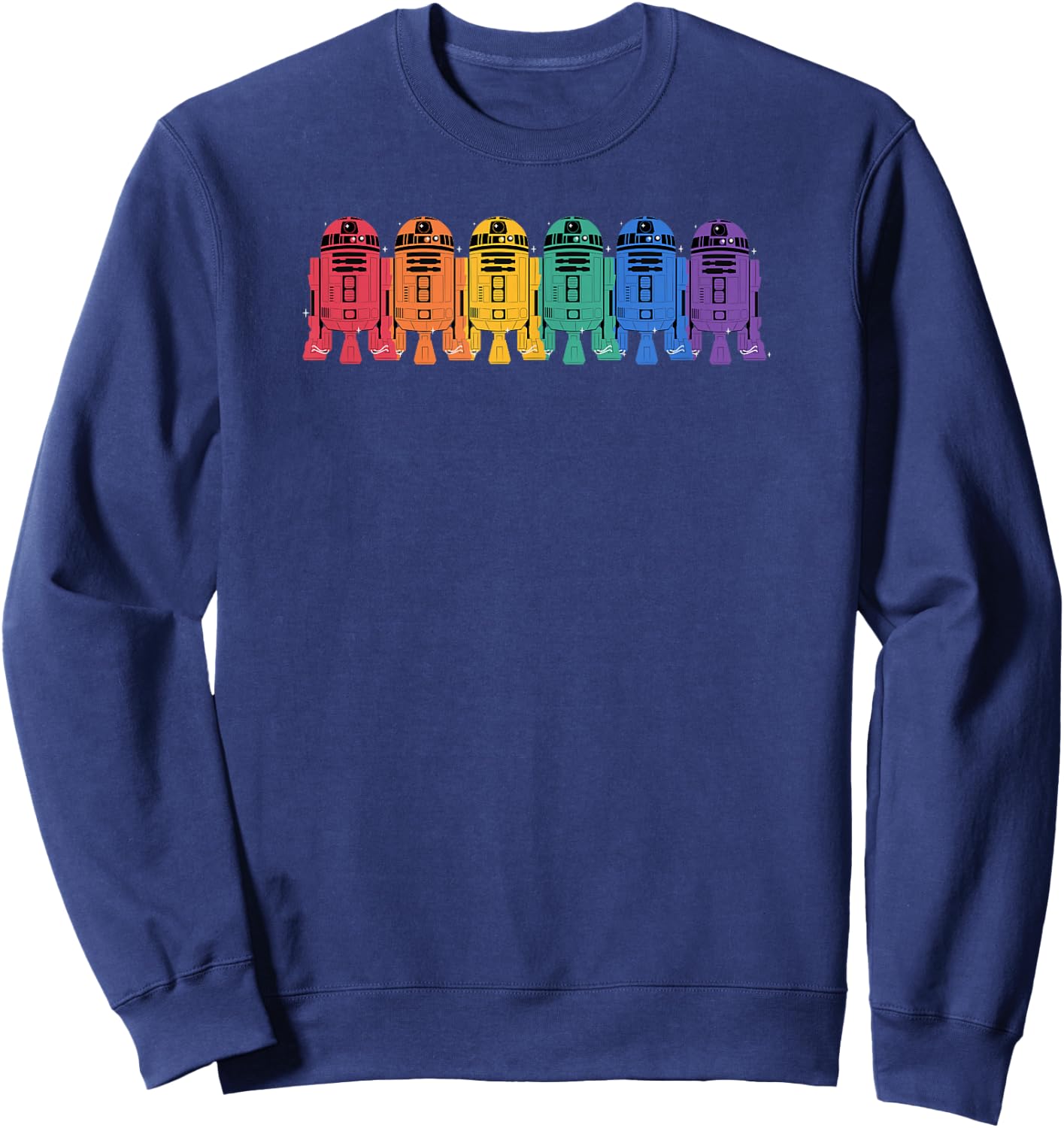 Star Wars R2-D2 Rainbow Line Fabulous Logo Sweatshirt - Sweatshirt | Navy