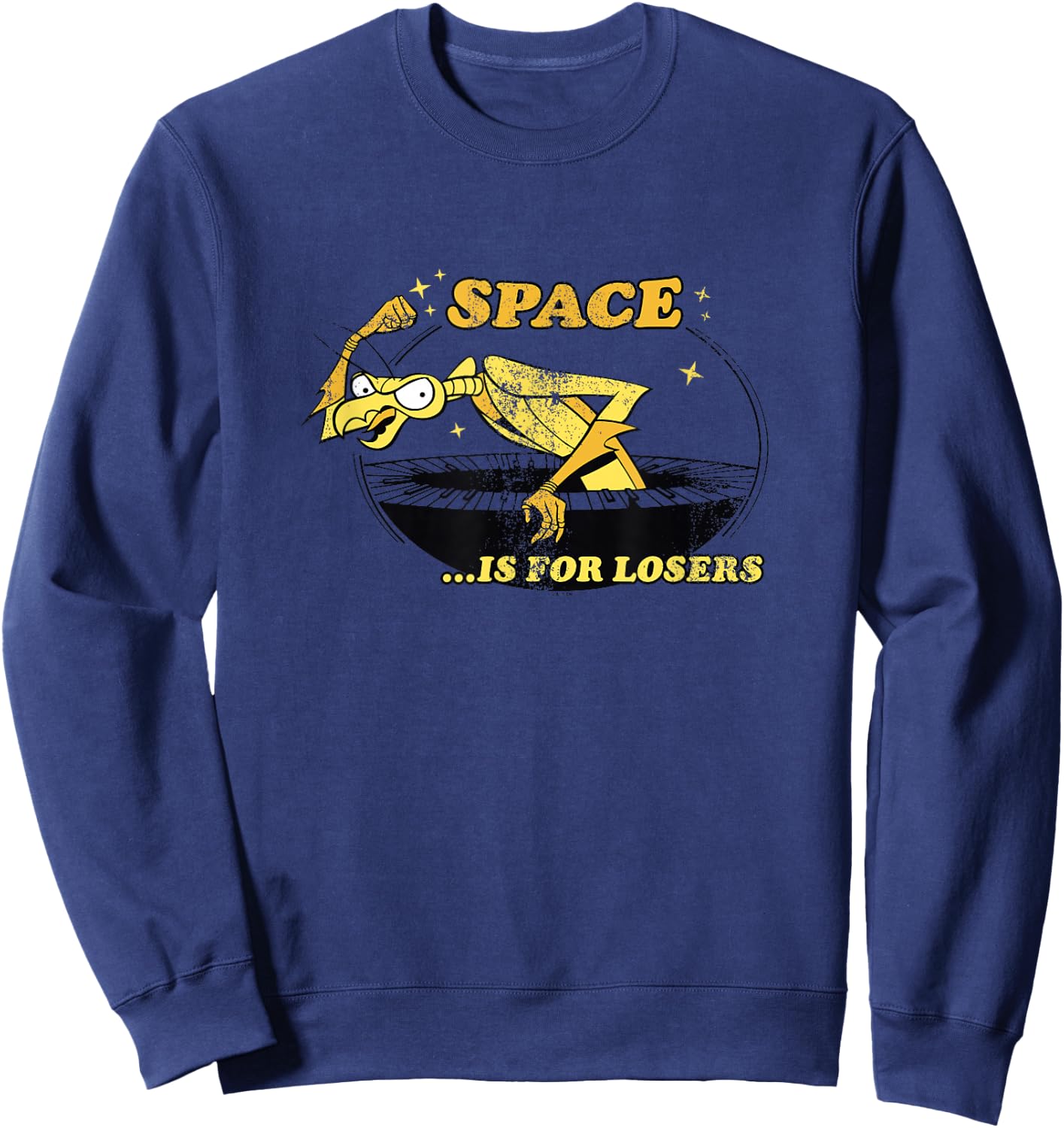 Space Ghost Vintage Zorak Space Is For Losers Distressed Sweatshirt - Sweatshirt | Navy