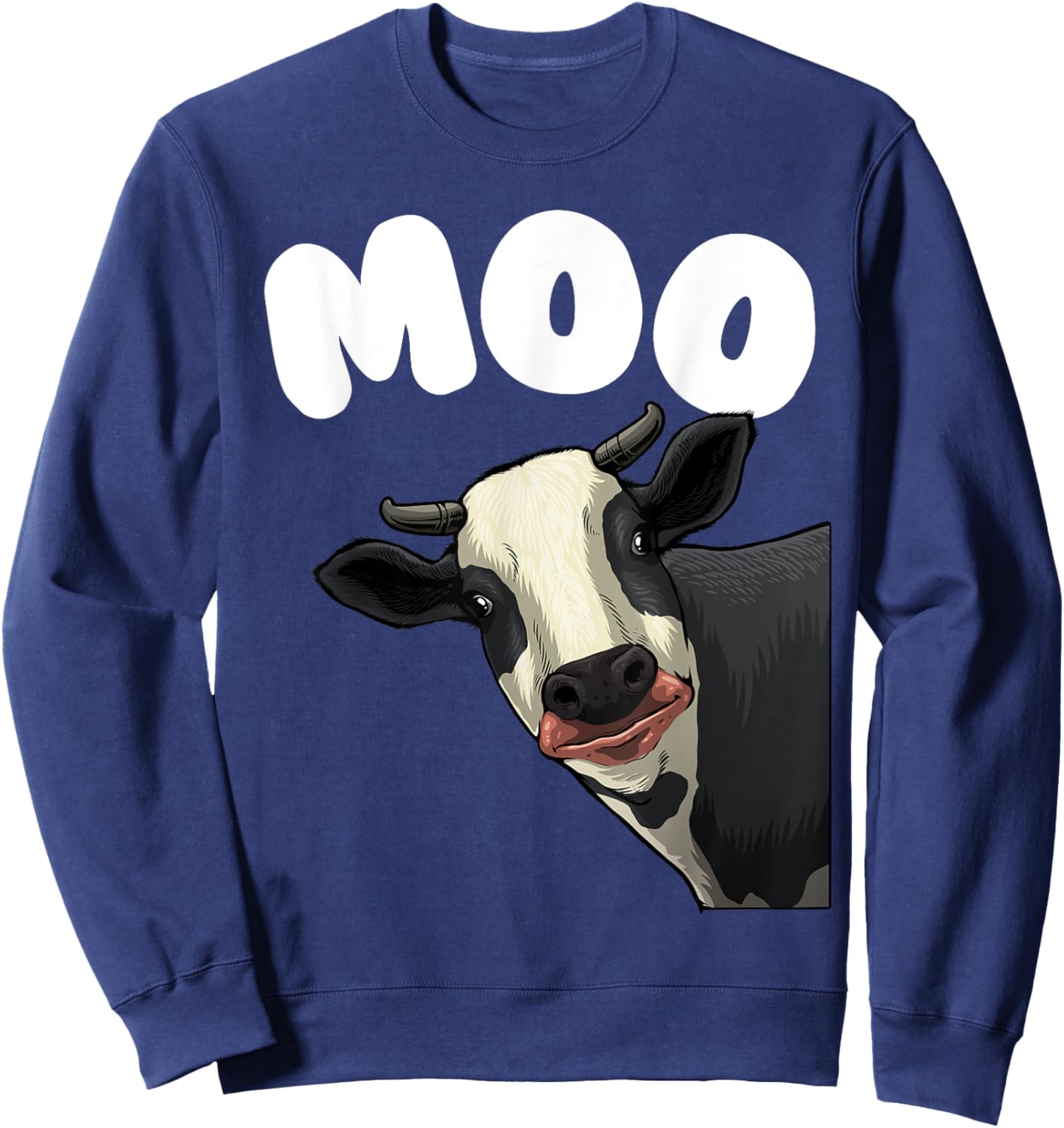 Cool Cow Women Moo Cow Farmer Herd Cows Cattle Lover Sweatshirt - Sweatshirt | Navy