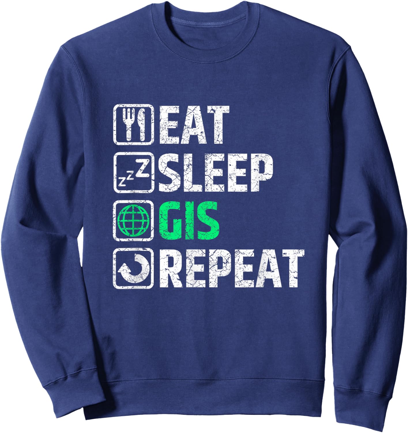 GIS Geographical Information System Geoinformation Sweatshirt - Sweatshirt | Navy