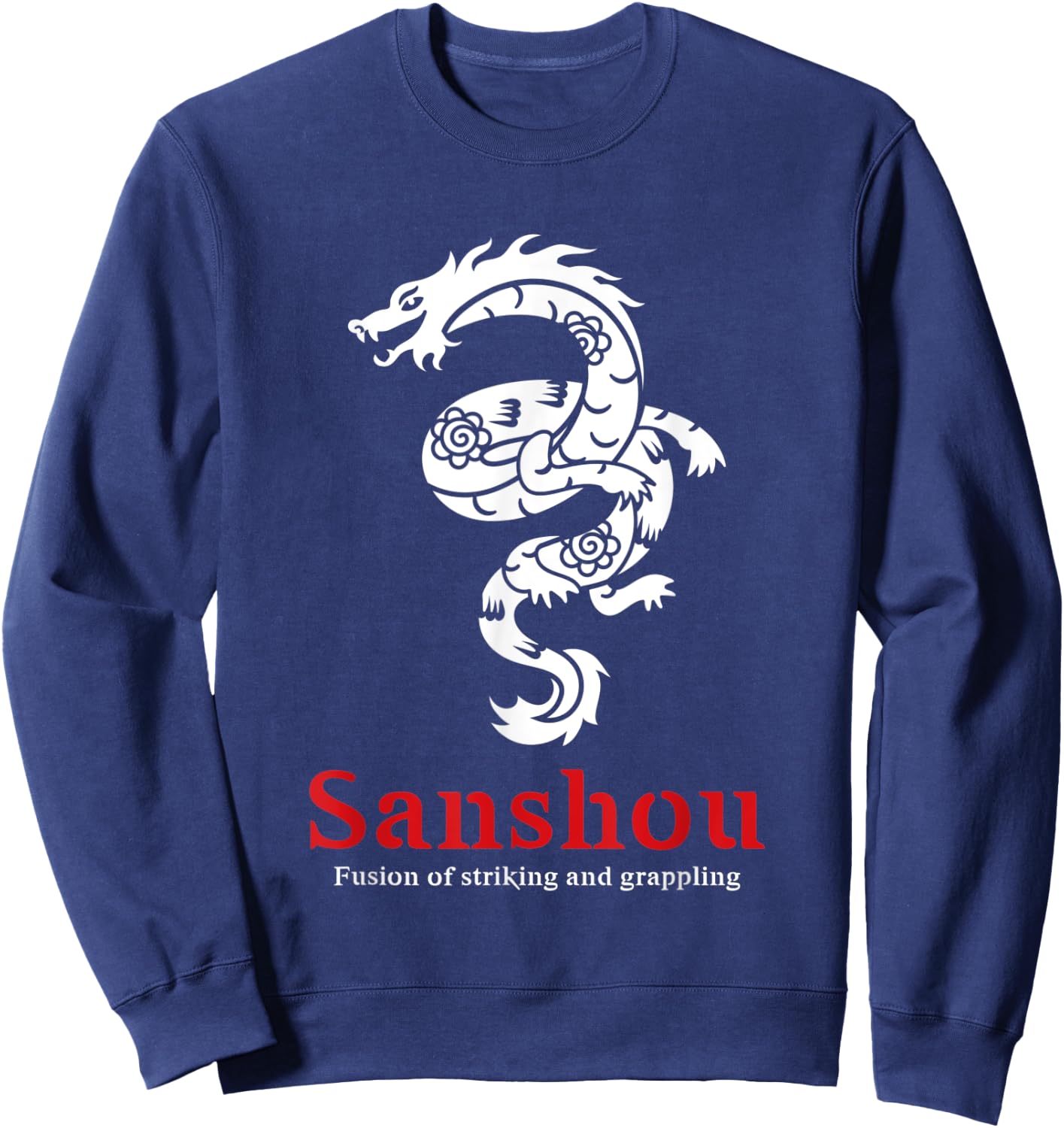 Sanshou Dragon Sanda Chinese Boxing Martial Arts Sweatshirt - Sweatshirt | Navy