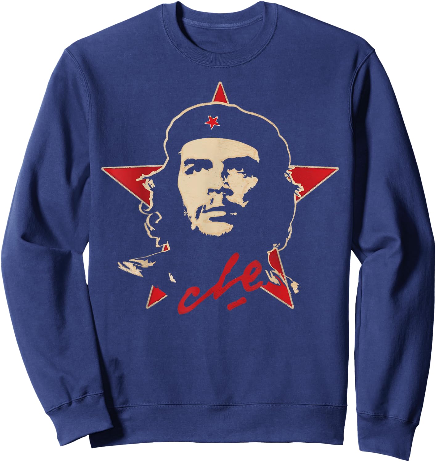 Che Guevara Shirt Revolution Rebel Cuban El Che Cuba Hero Sweatshirt - Sweatshirt | Navy