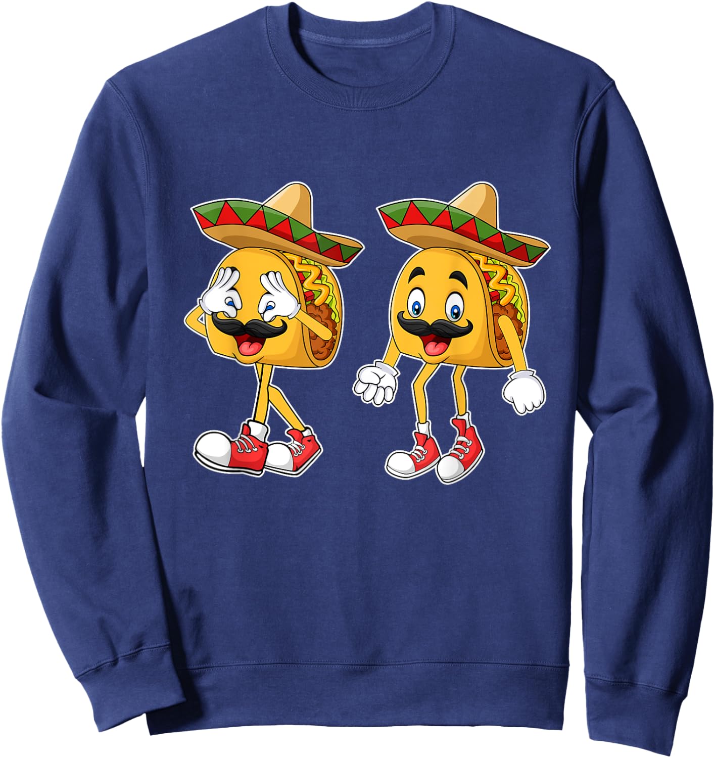 Cute Taco Griddy Dance Cinco de Mayo 2024 Boys Girls Men Sweatshirt - Sweatshirt | Navy