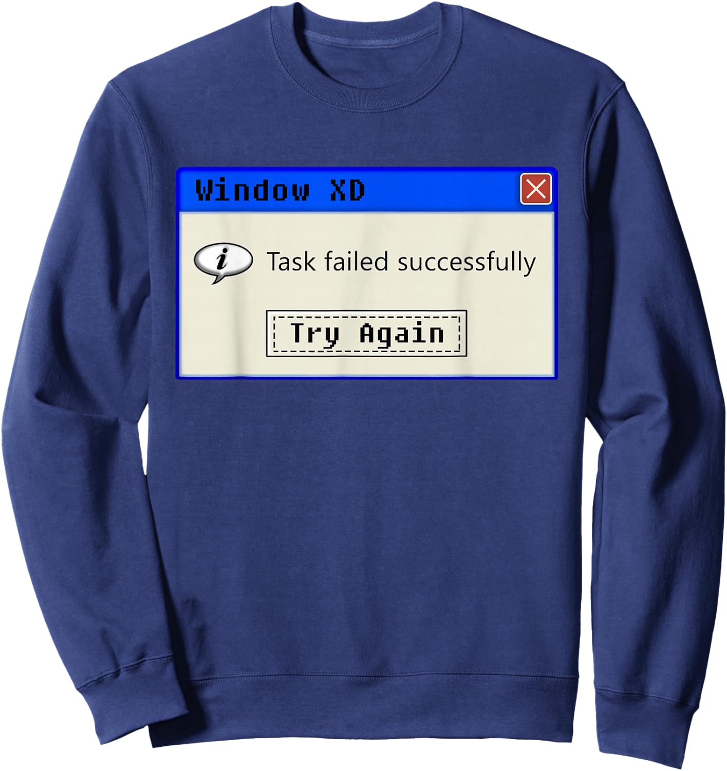 Task Failed Successfully - Nerdy Vintage Programming IT Sweatshirt - Sweatshirt | Navy