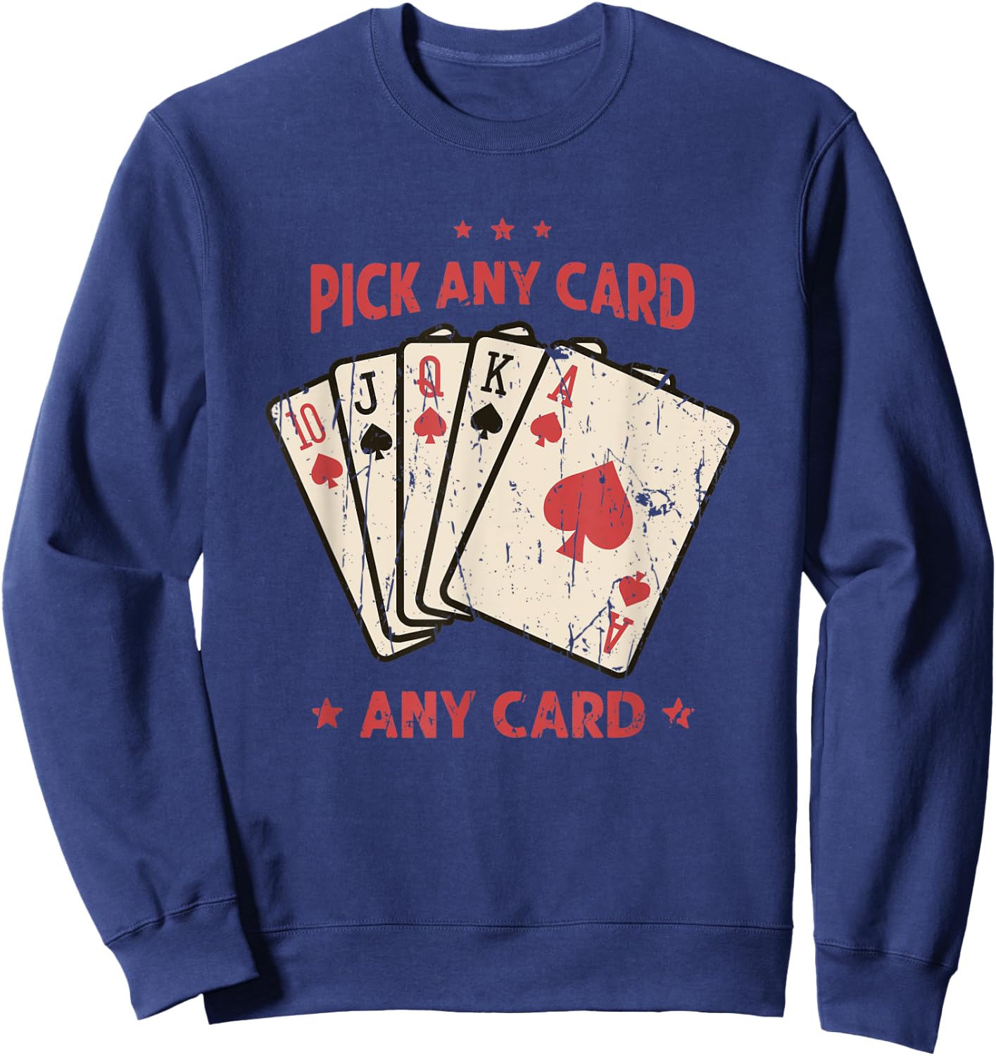 Pick a card Any card - cards Sweatshirt - Sweatshirt | Navy
