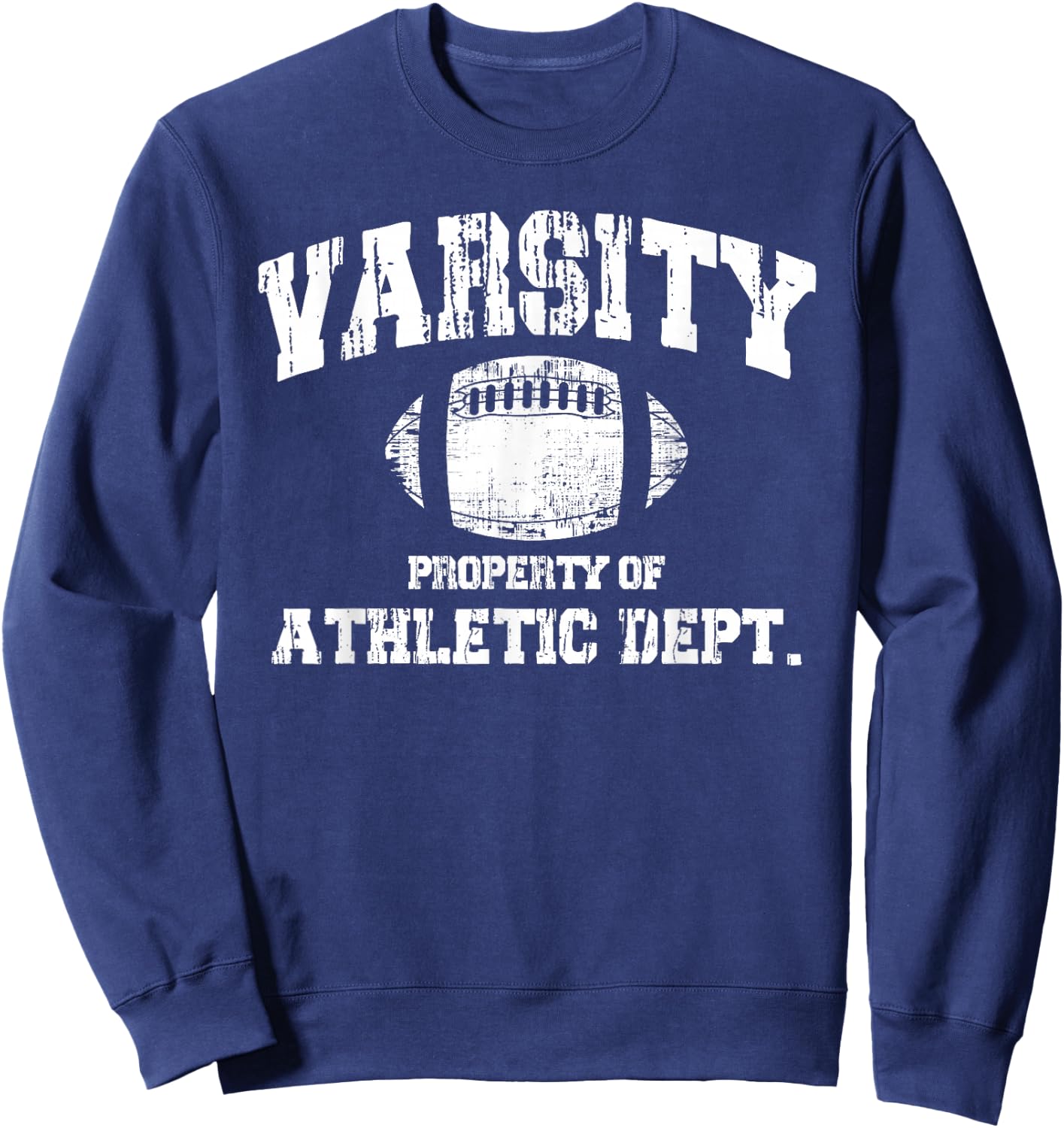 Varsity Football Player High School Athletic Dept Football Sweatshirt - Sweatshirt | Navy