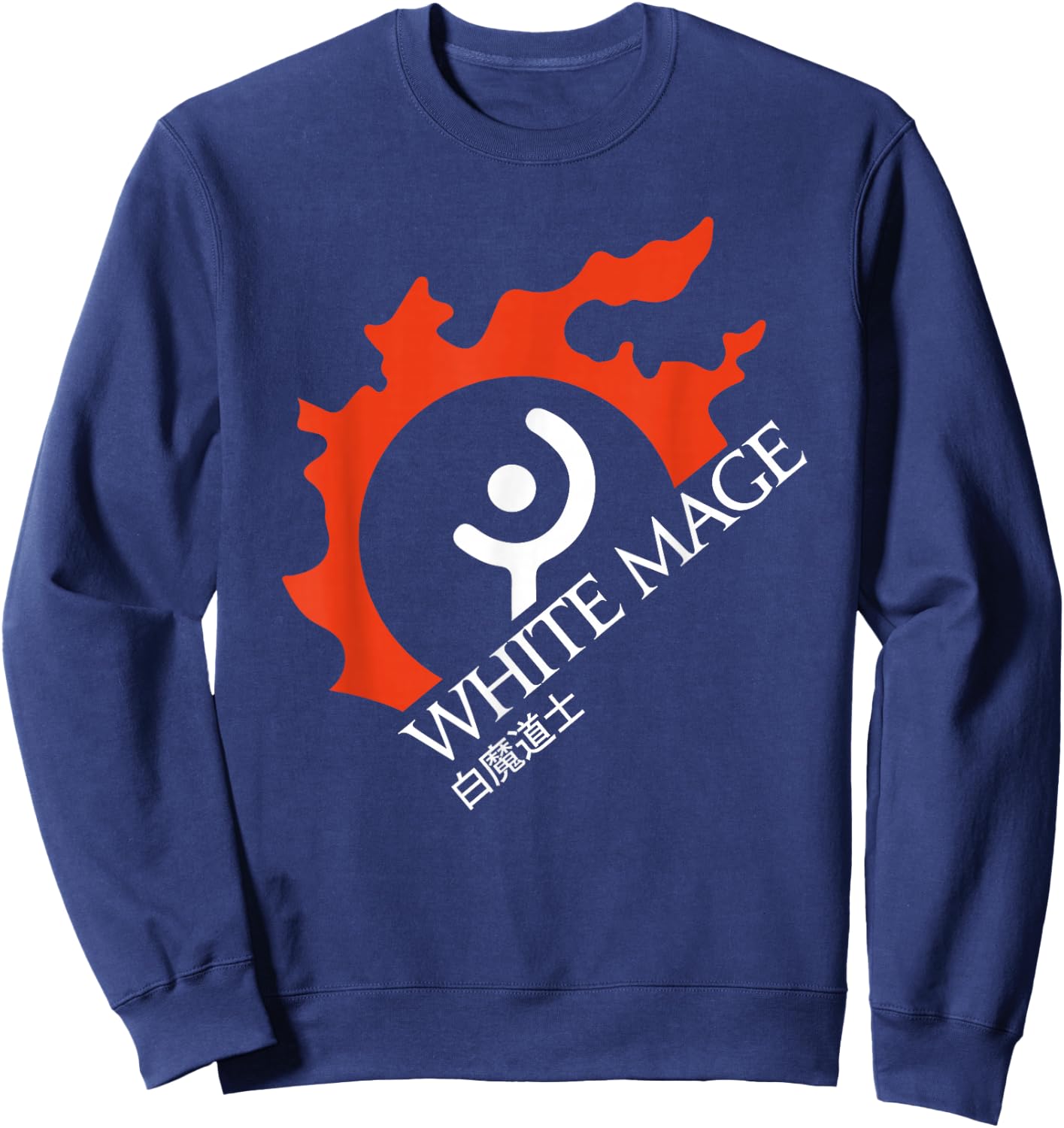 White Mage - For Warriors of Light & Darkness Sweatshirt - Sweatshirt | Navy