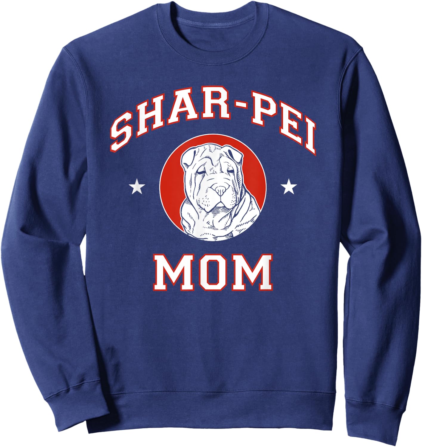 Shar-Pei Mom Dog Mother Women Girls Kids Sweatshirt - Sweatshirt | Navy