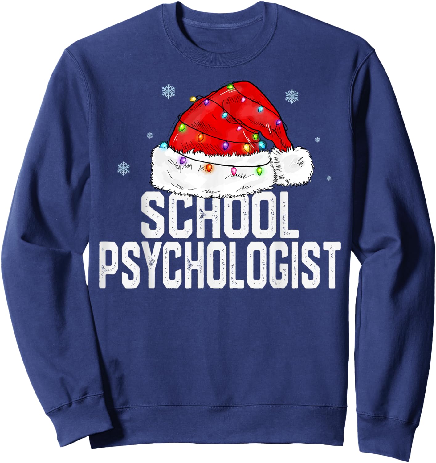 School Psychologist Santa Claus Christmas Family Matching Sweatshirt - Sweatshirt | Navy
