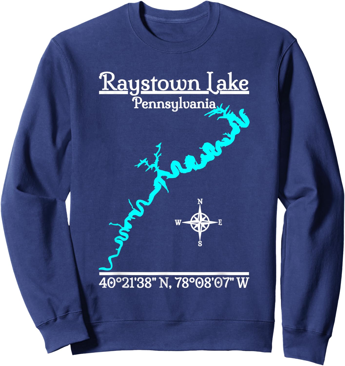 Raystown Lake, Pennsylvania Sweatshirt - Sweatshirt | Navy