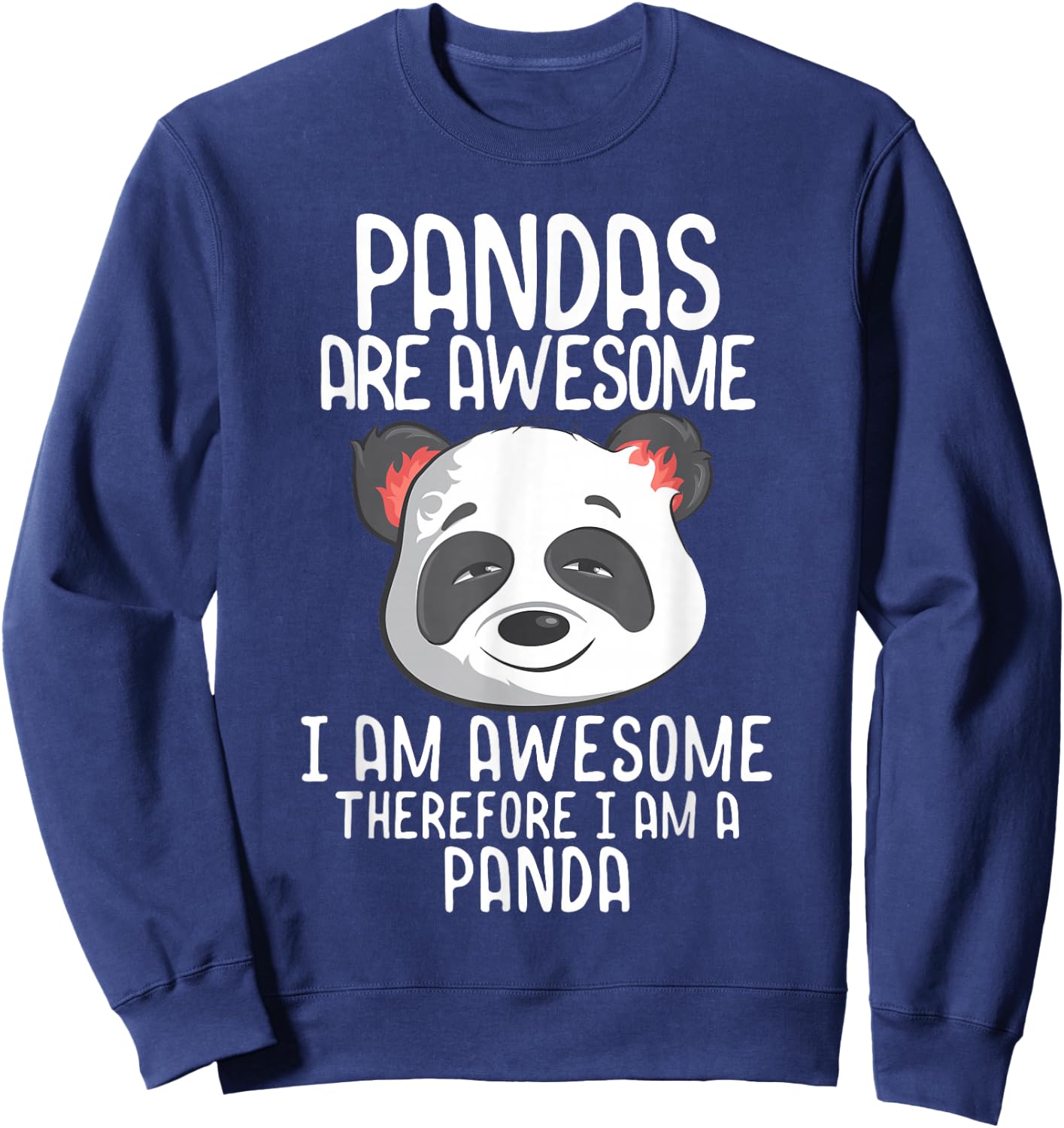 Panda Shirt Boys Kids Girls Panda Graphic Sweatshirt - Sweatshirt | Navy