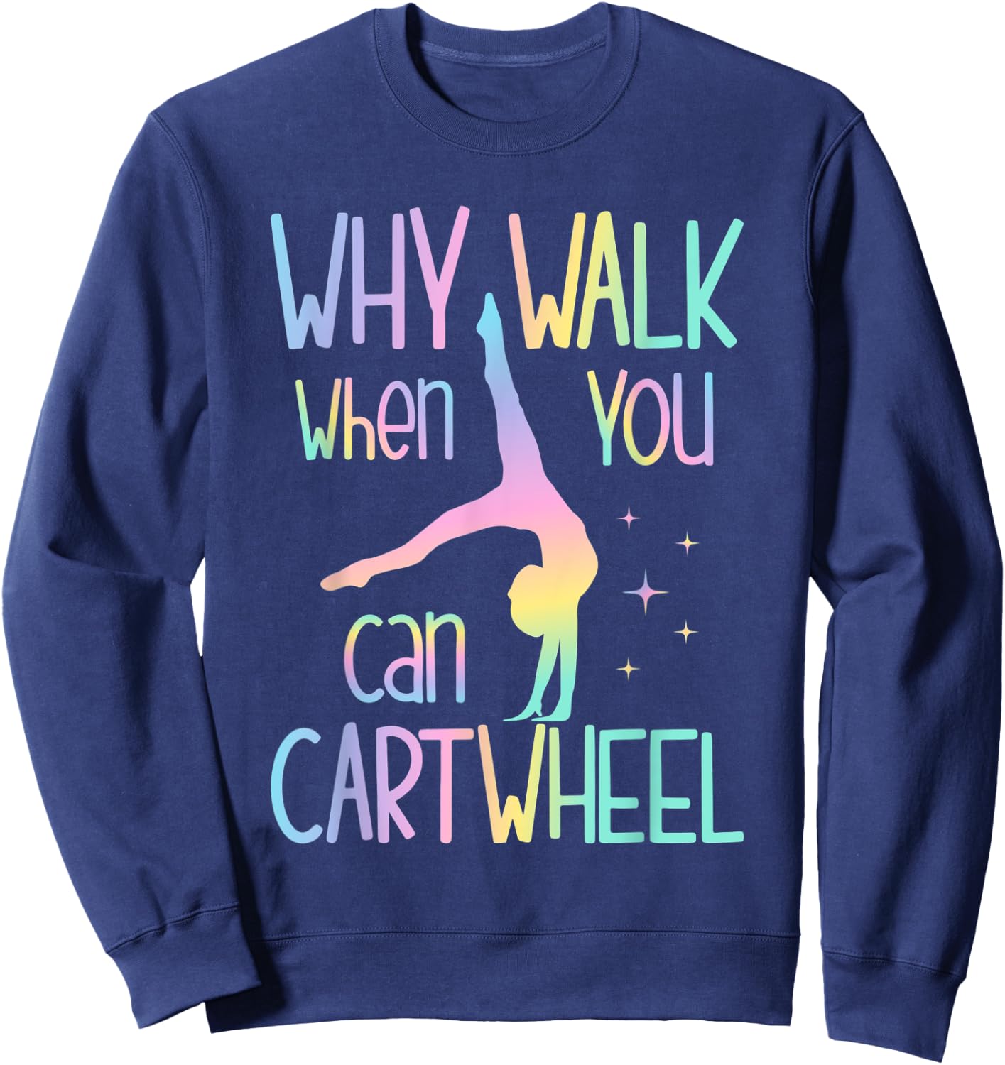 Funny Gymnastic Shirt Girls Women Aunt Gymnast Cartwheel Sweatshirt - Sweatshirt | Navy