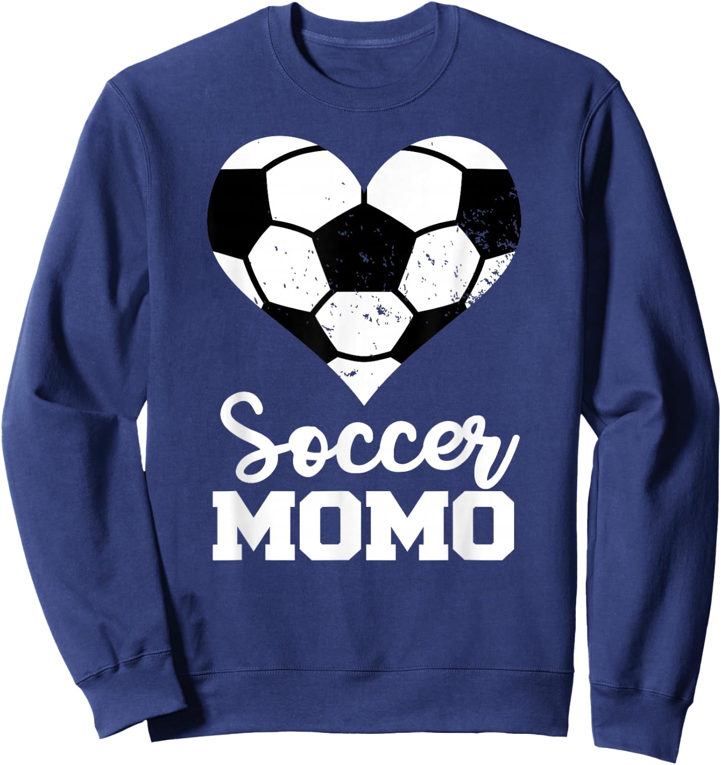 Soccer Momo Funny Soccer Heart Grandma Momo Sweatshirt - Sweatshirt | Navy