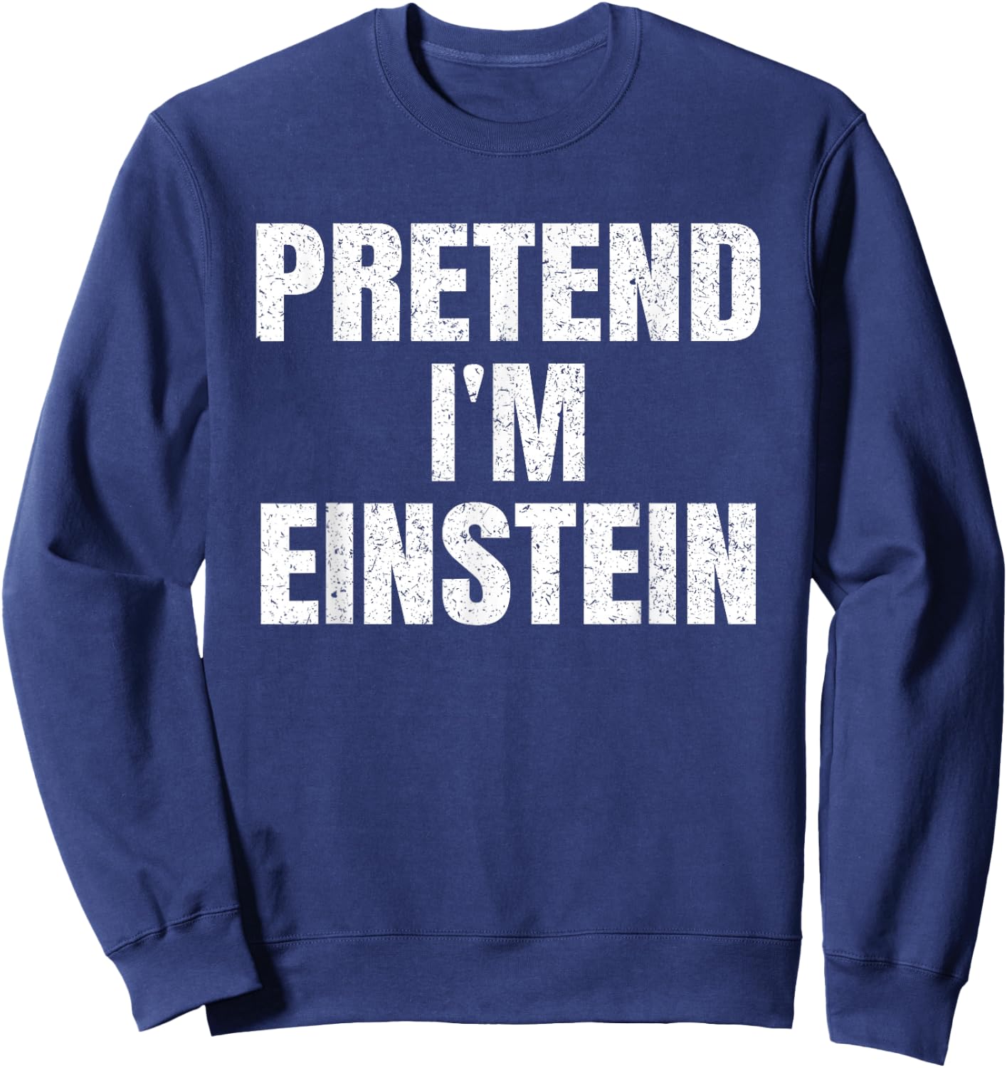Pretend I'm Einstein Lazy Easy Halloween Family Costume Sweatshirt - Sweatshirt | Navy