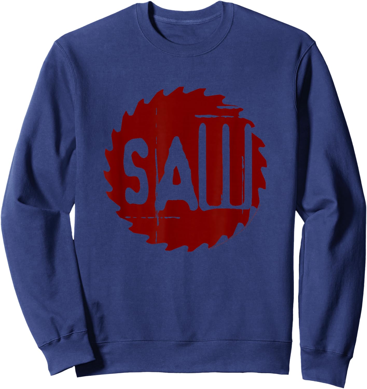 Saw Red Blade Logo Horror Movie Sweatshirt - Sweatshirt | Navy
