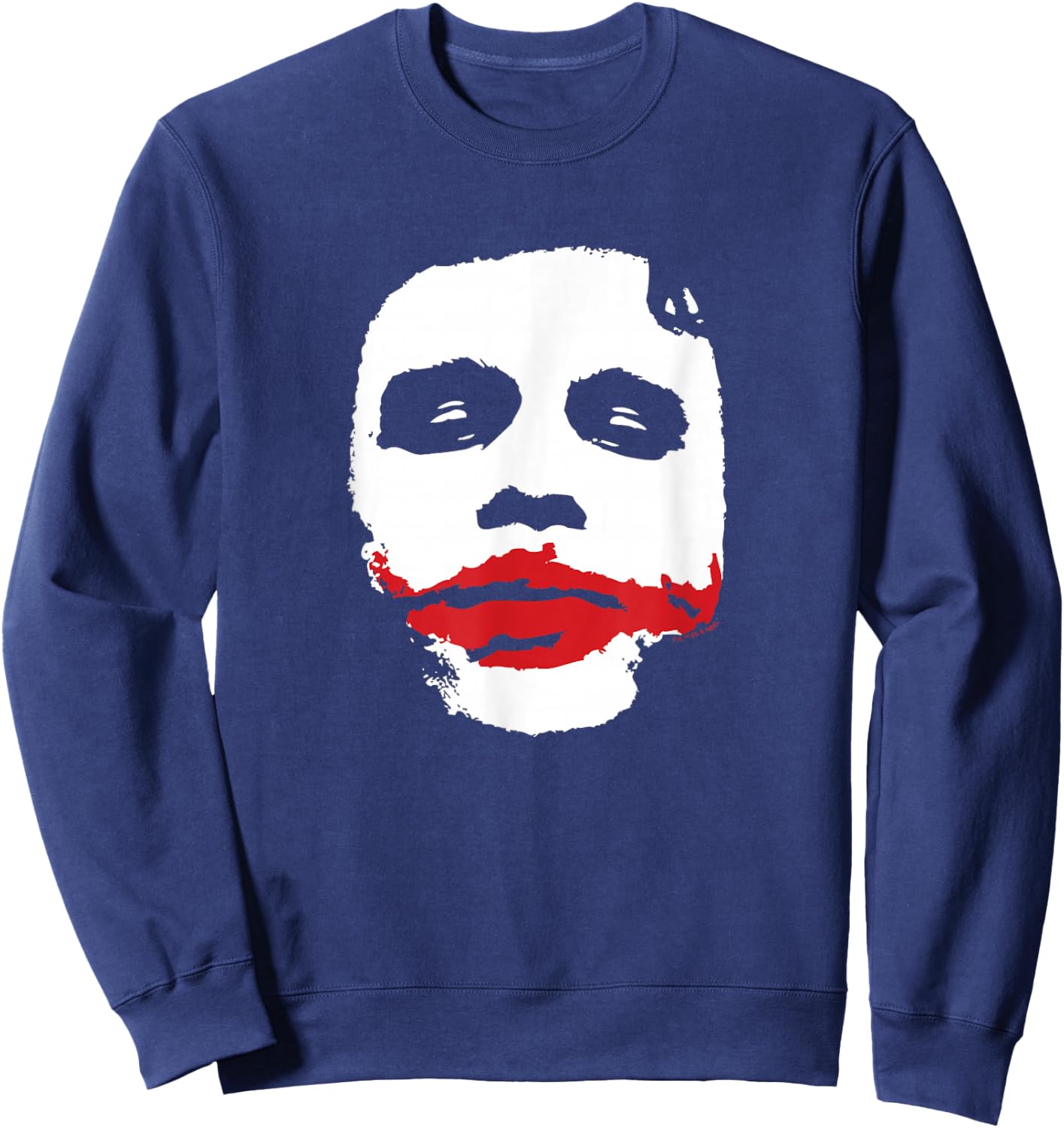 The Dark Knight Heath Ledger The Joker Face Paint Mask Sweatshirt - Sweatshirt | Navy