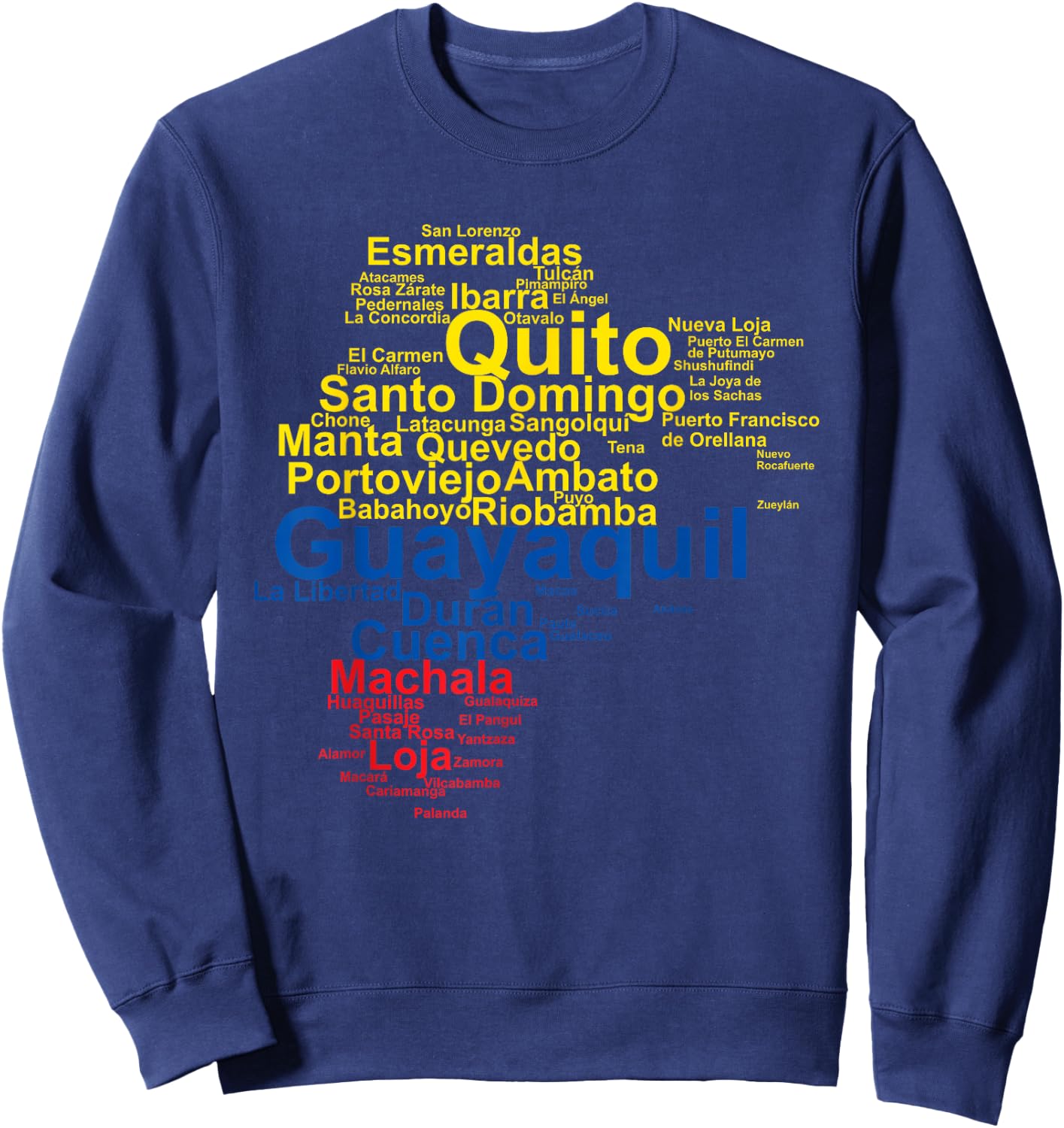 Ecuador Flag Latino Ecuador Outline Bandera de Ecuador Sweatshirt - Sweatshirt | Navy