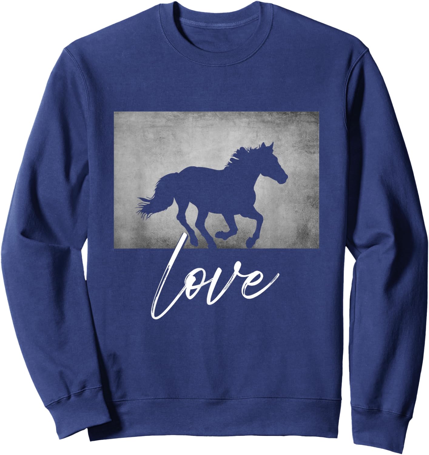 Horse Riding Apparel - Horse Sweatshirt - Sweatshirt | Navy