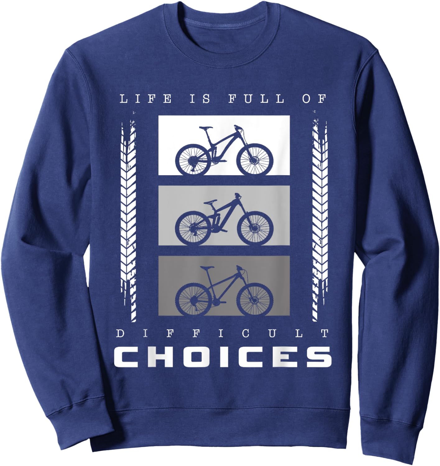 MTB Mountain Bike Apparel - MTB Mountain Bike Sweatshirt - Sweatshirt | Navy