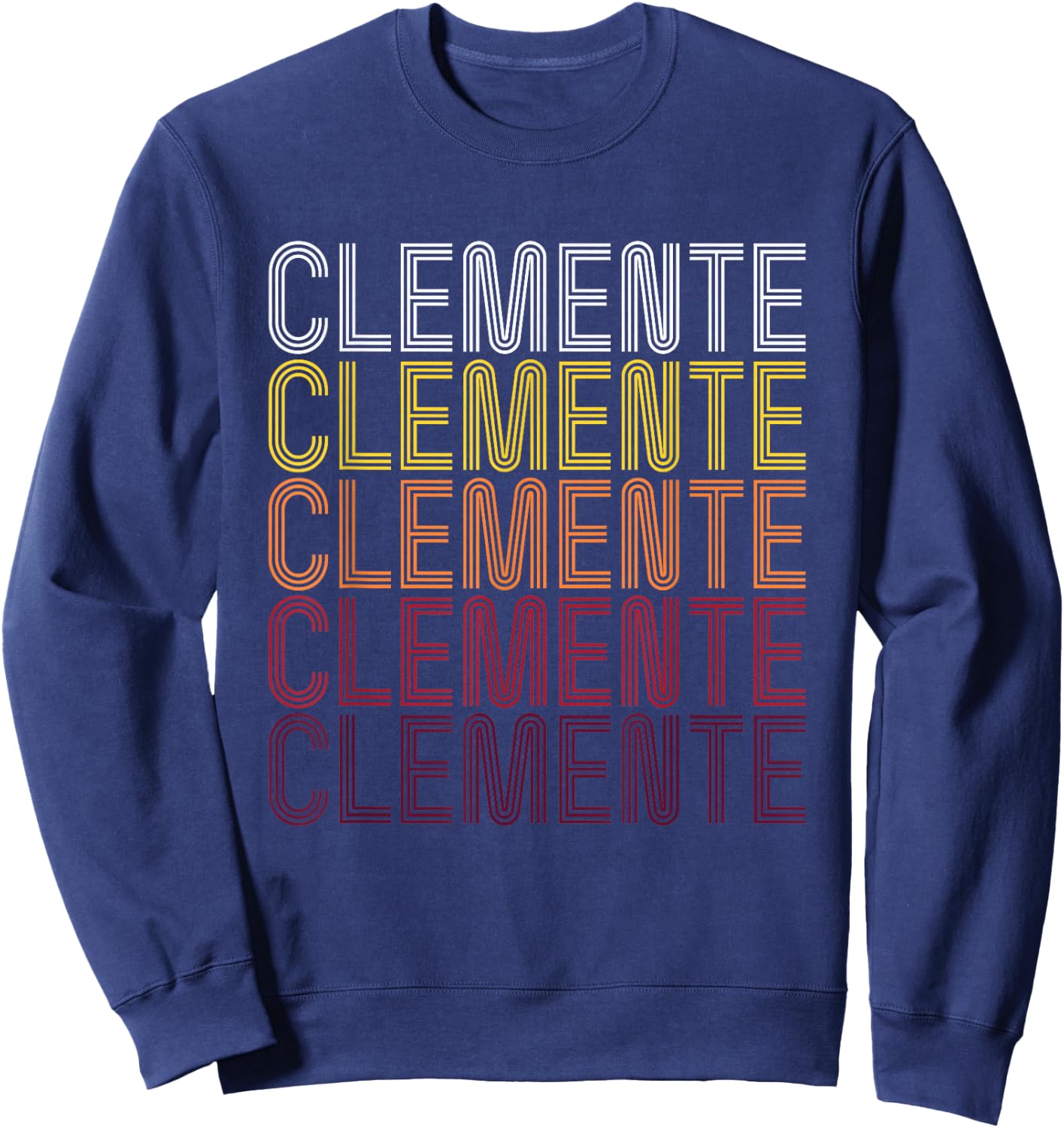Clemente First Name Vintage Clemente Sweatshirt - Sweatshirt | Navy