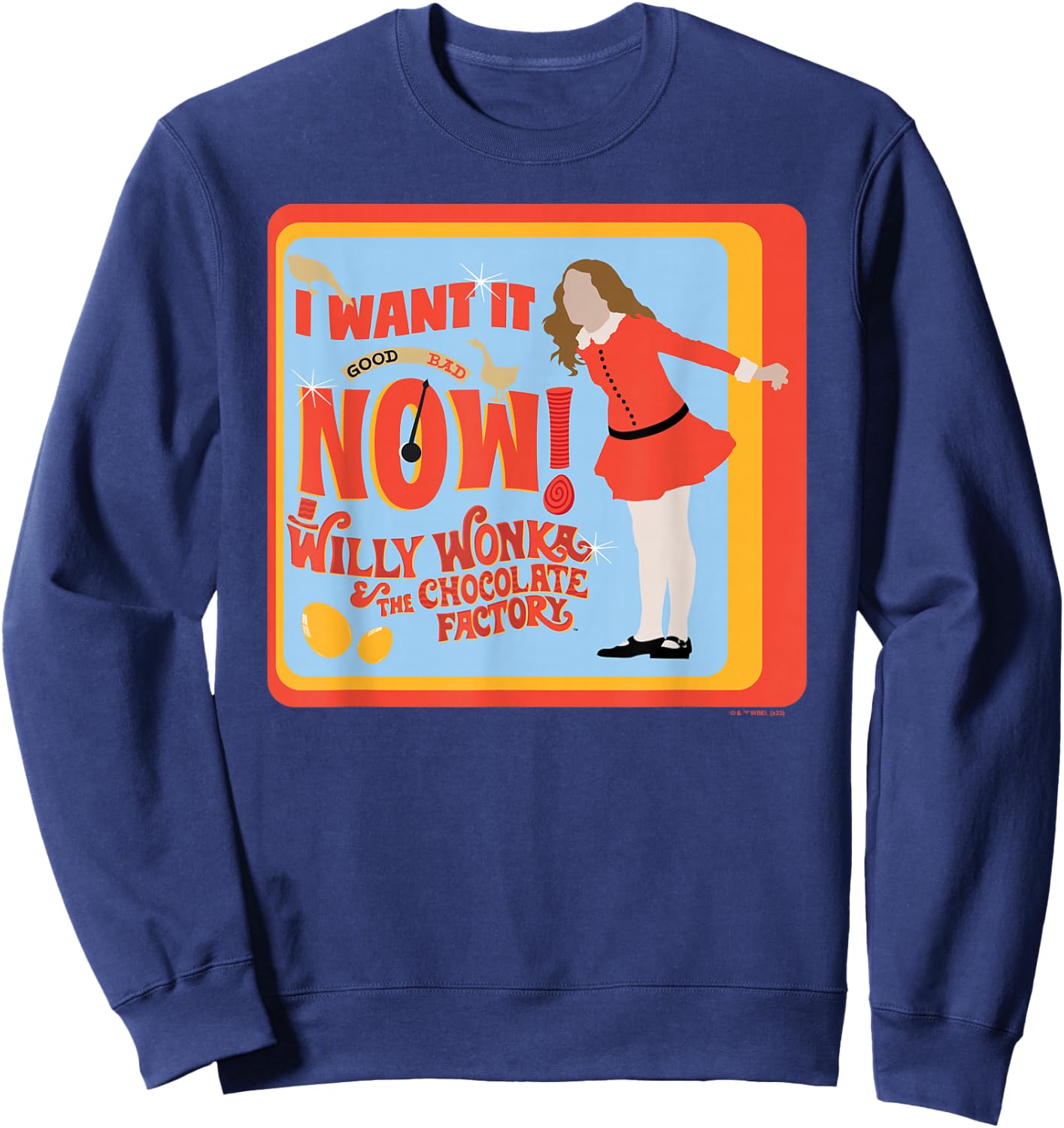 Willy Wonka & The Chocolate Factory - Veruca Salt Sweatshirt - Sweatshirt | Navy