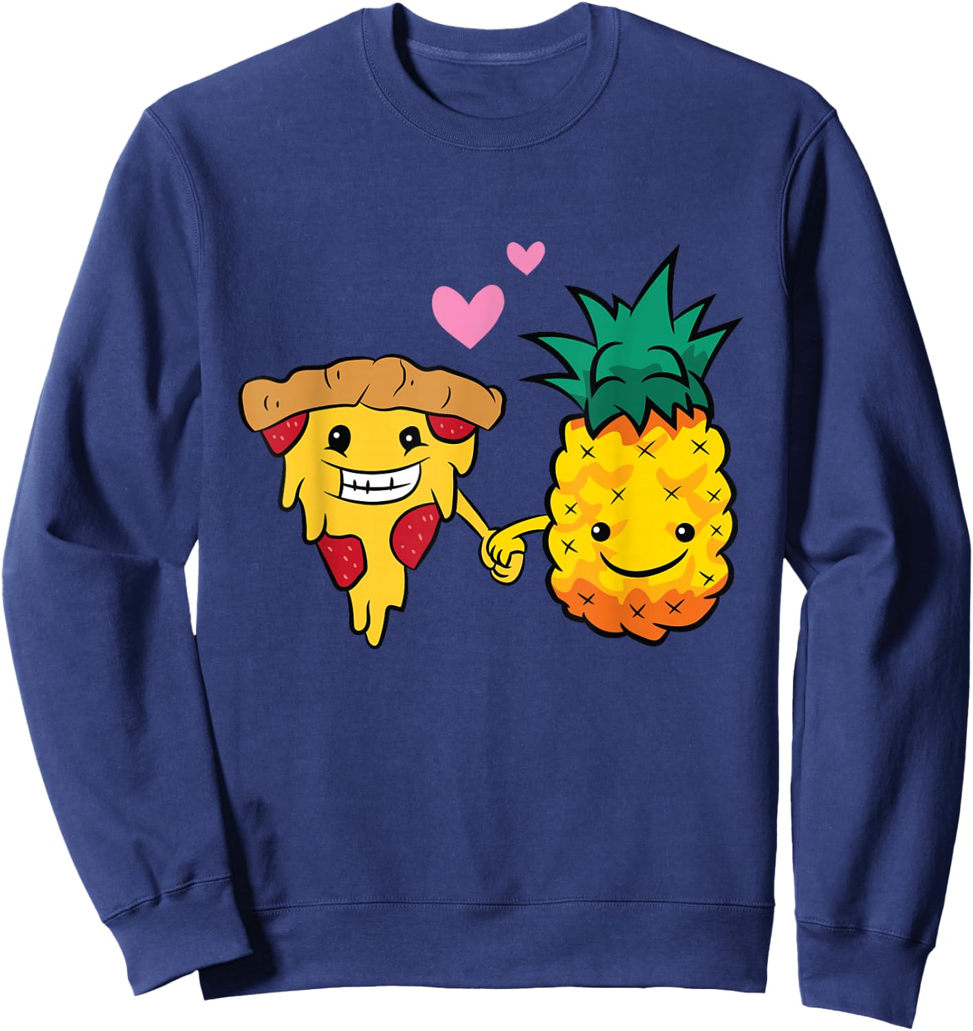 Funny Pizza Hawaii Lover Pineapple Pizza Sweatshirt - Sweatshirt | Navy
