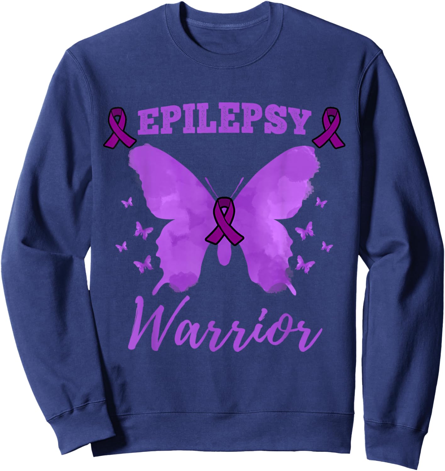 Epilepsy Warrior Epilepsy Awareness Sweatshirt - Sweatshirt | Navy