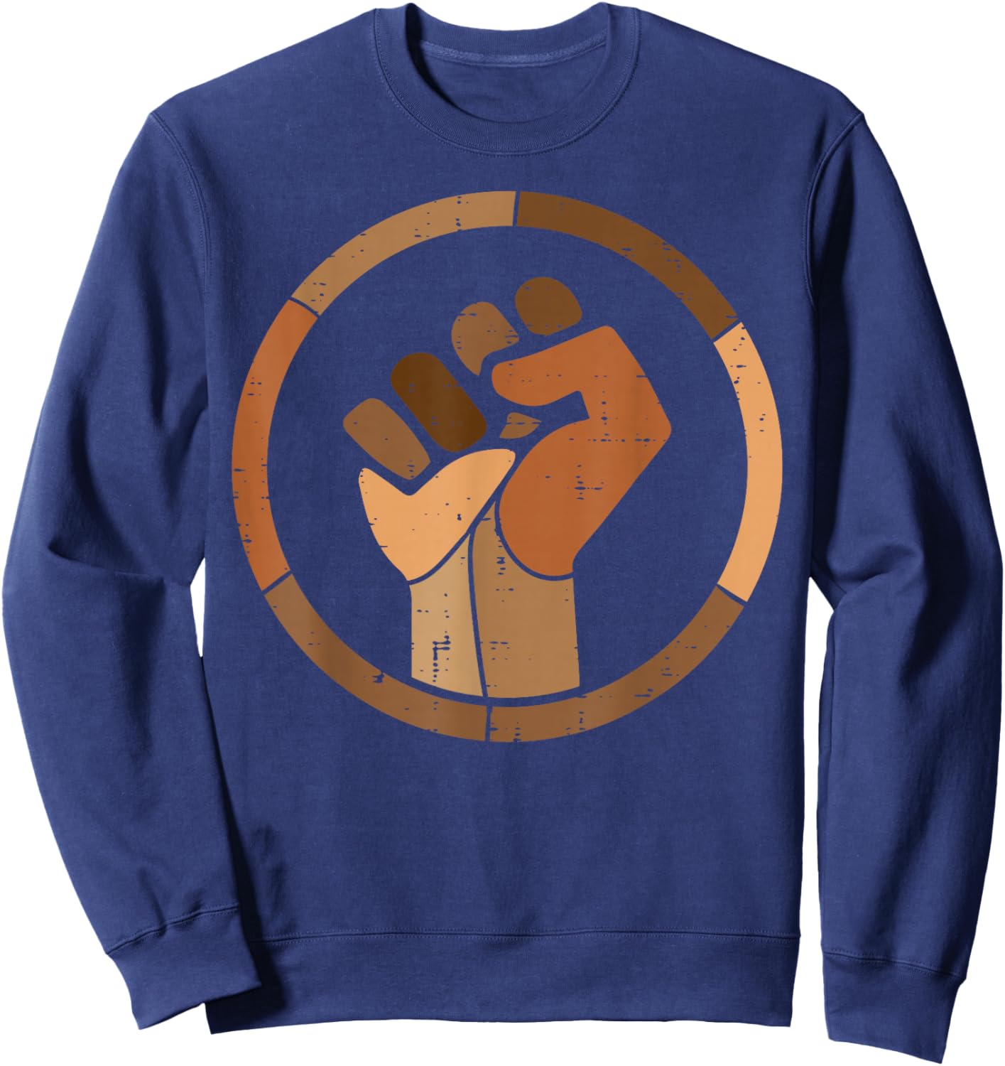 Black History Melanin Fist African Pride Men Women Kids Sweatshirt - Sweatshirt | Navy
