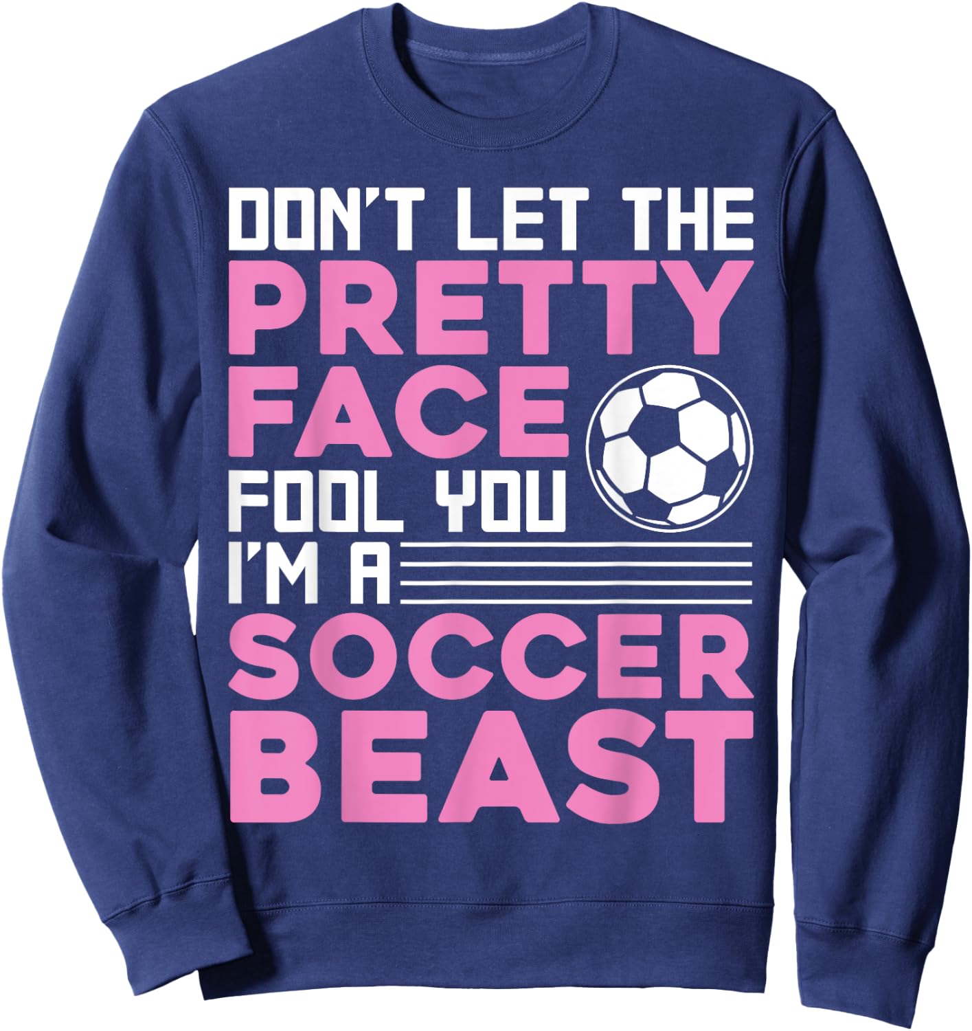 Cool Soccer Teen Girls Soccer Lover Player Sports Sweatshirt - Sweatshirt | Navy