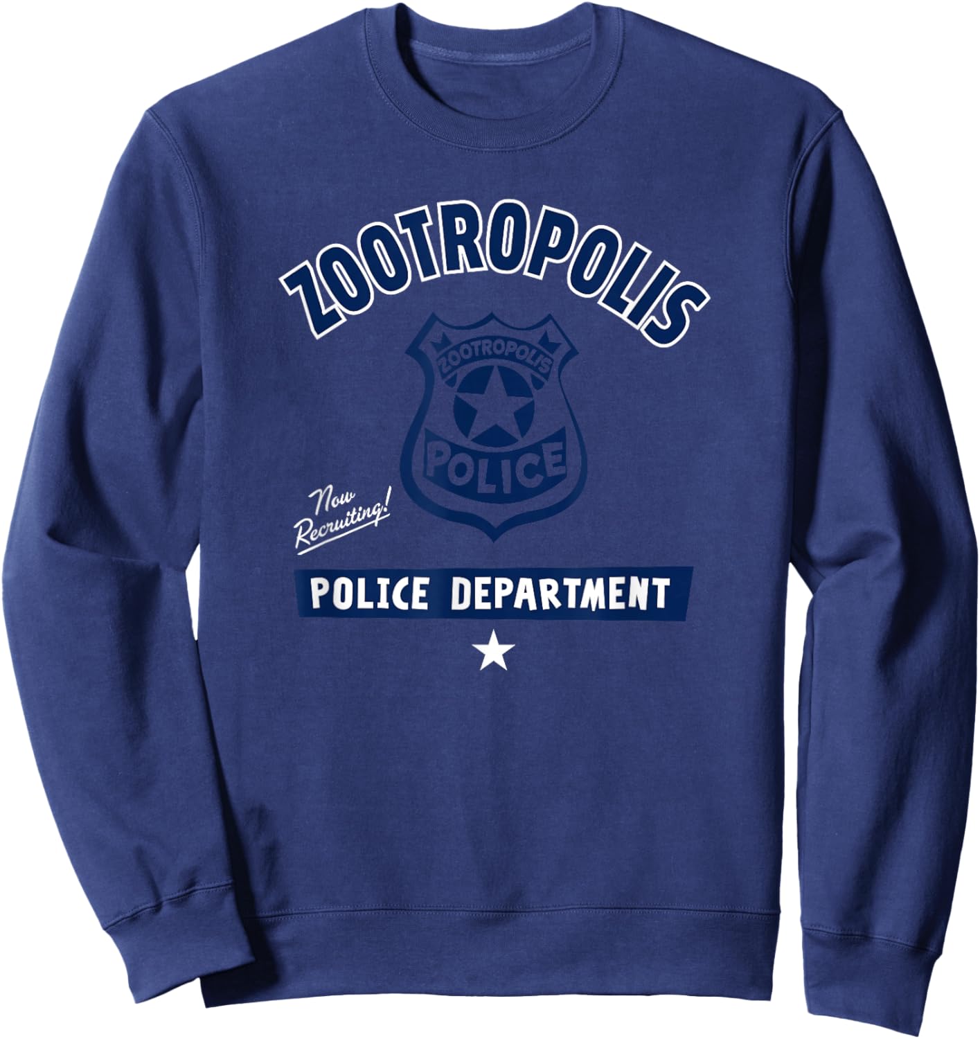 Disney Zootopia Vintage Zootropolis Police Department Badge Sweatshirt - Sweatshirt | Navy