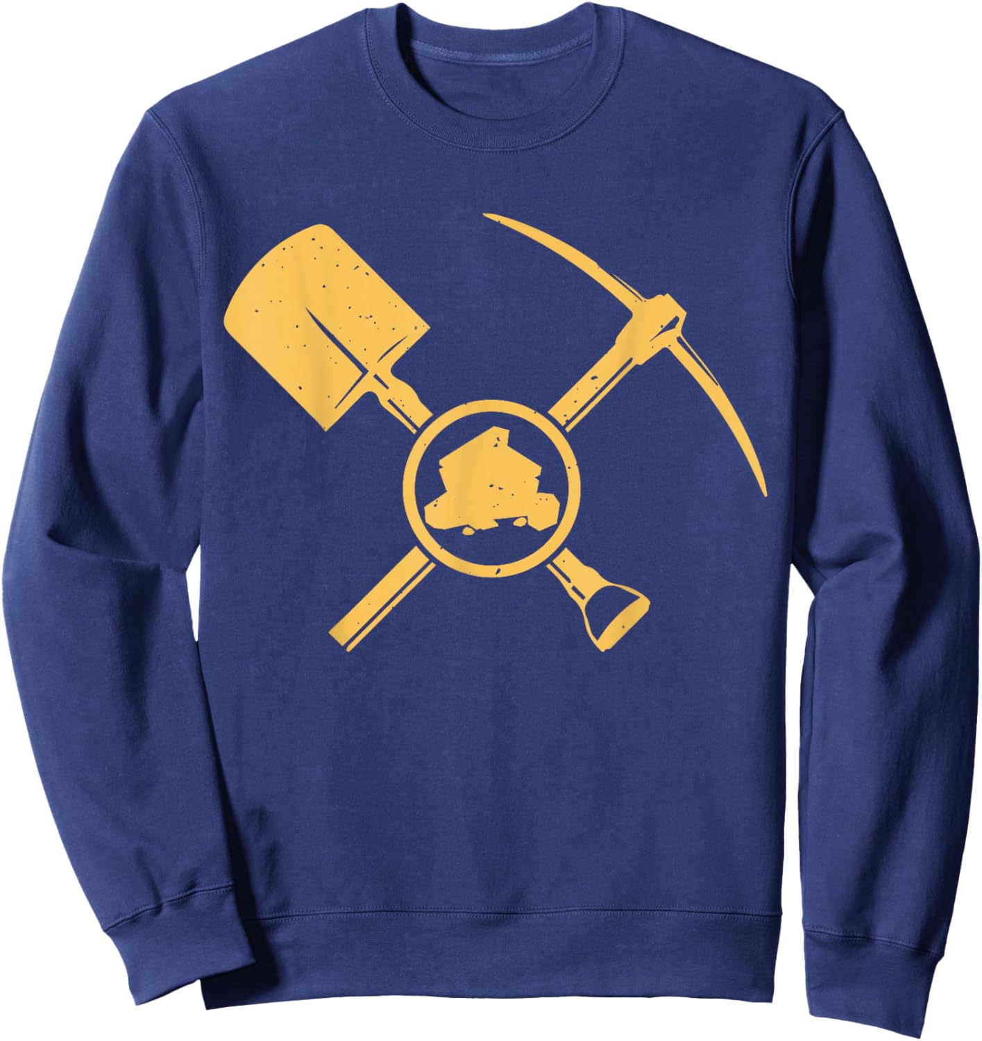 Gold Panning Shovel And Pickaxe Sweatshirt - Sweatshirt | Navy