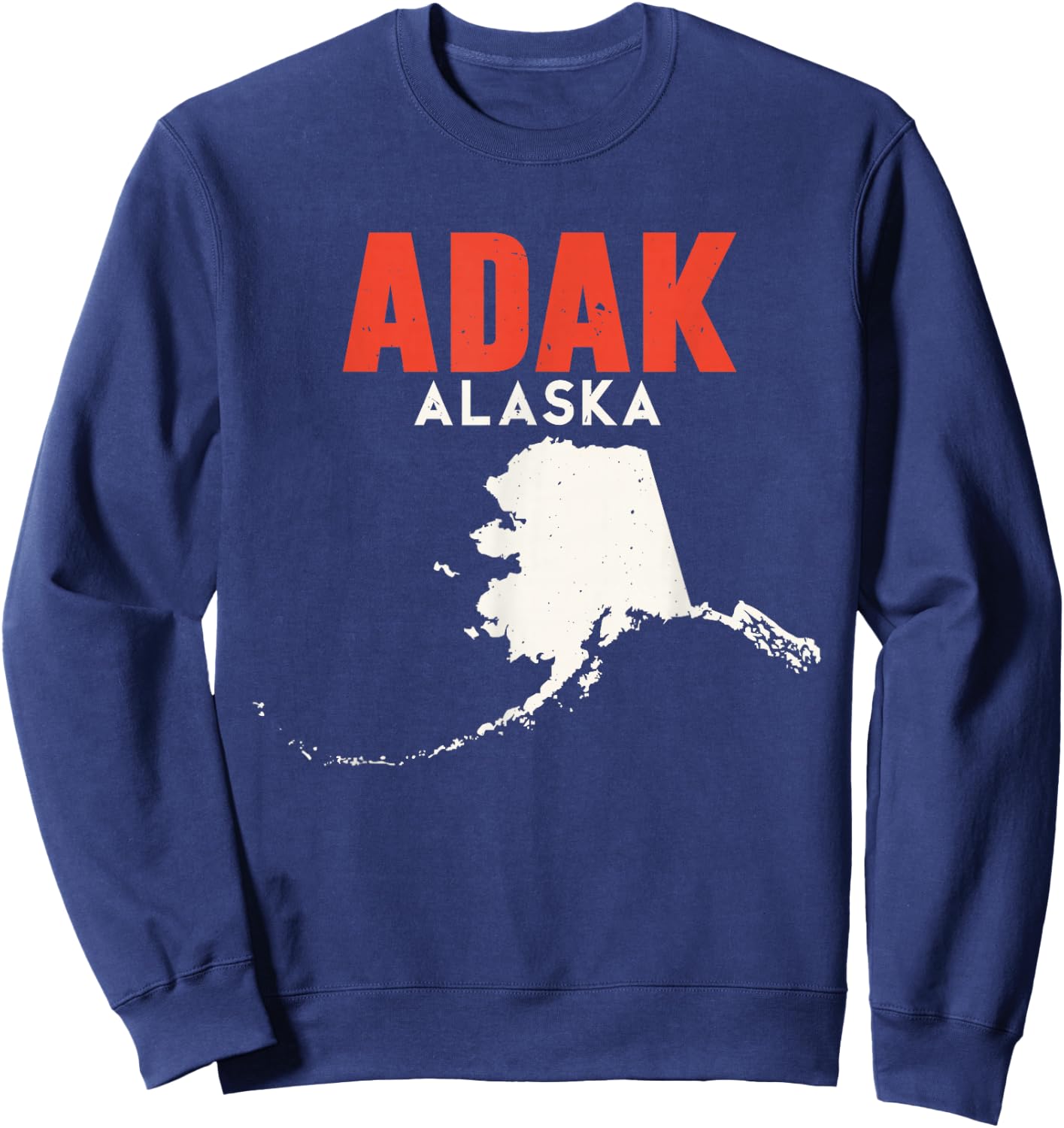 Adak Alaska USA State America Travel Alaskan Sweatshirt - Sweatshirt | Navy