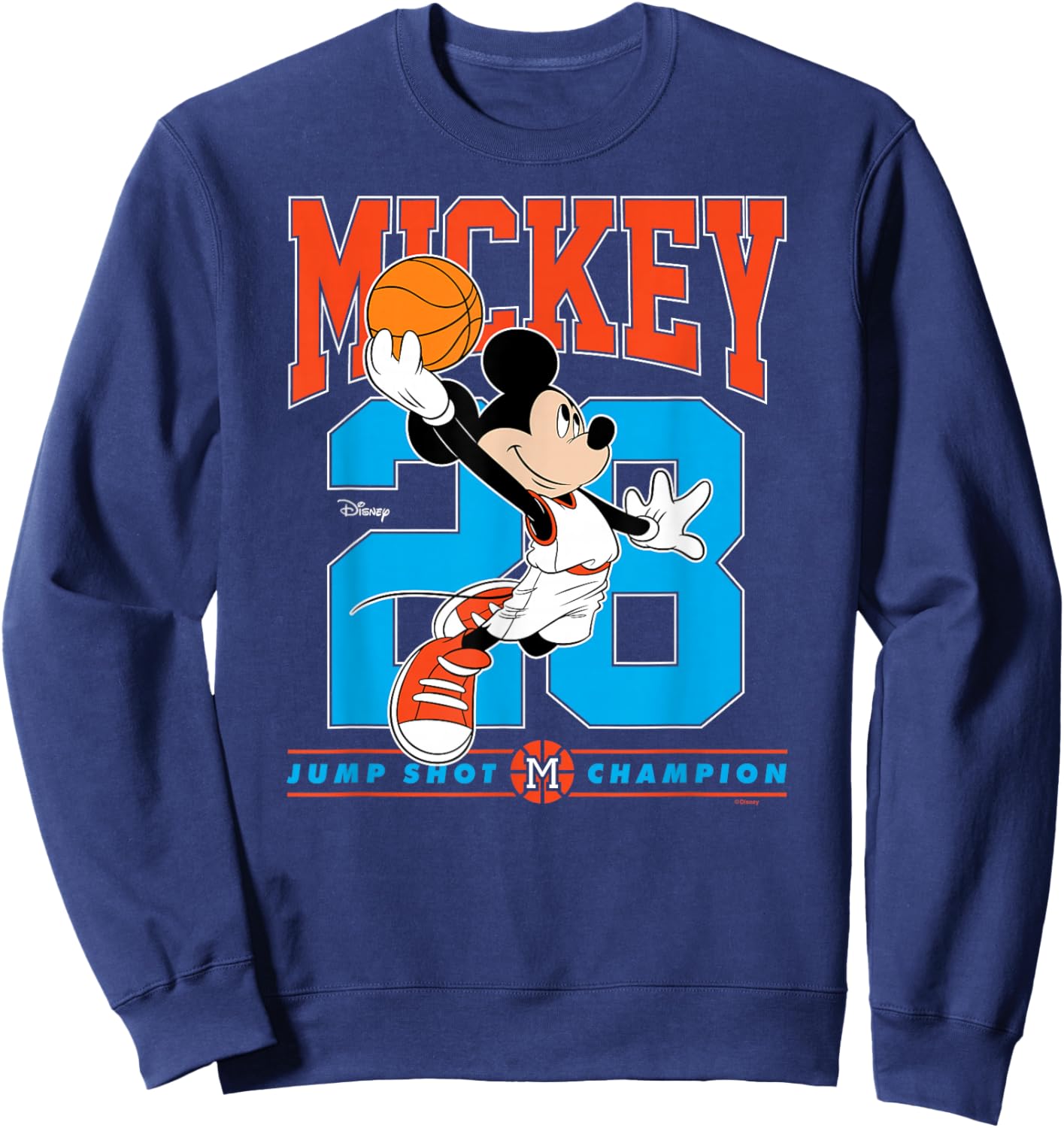 Disney - Mickey Jump Shot Basketball Sweatshirt - Sweatshirt | Navy