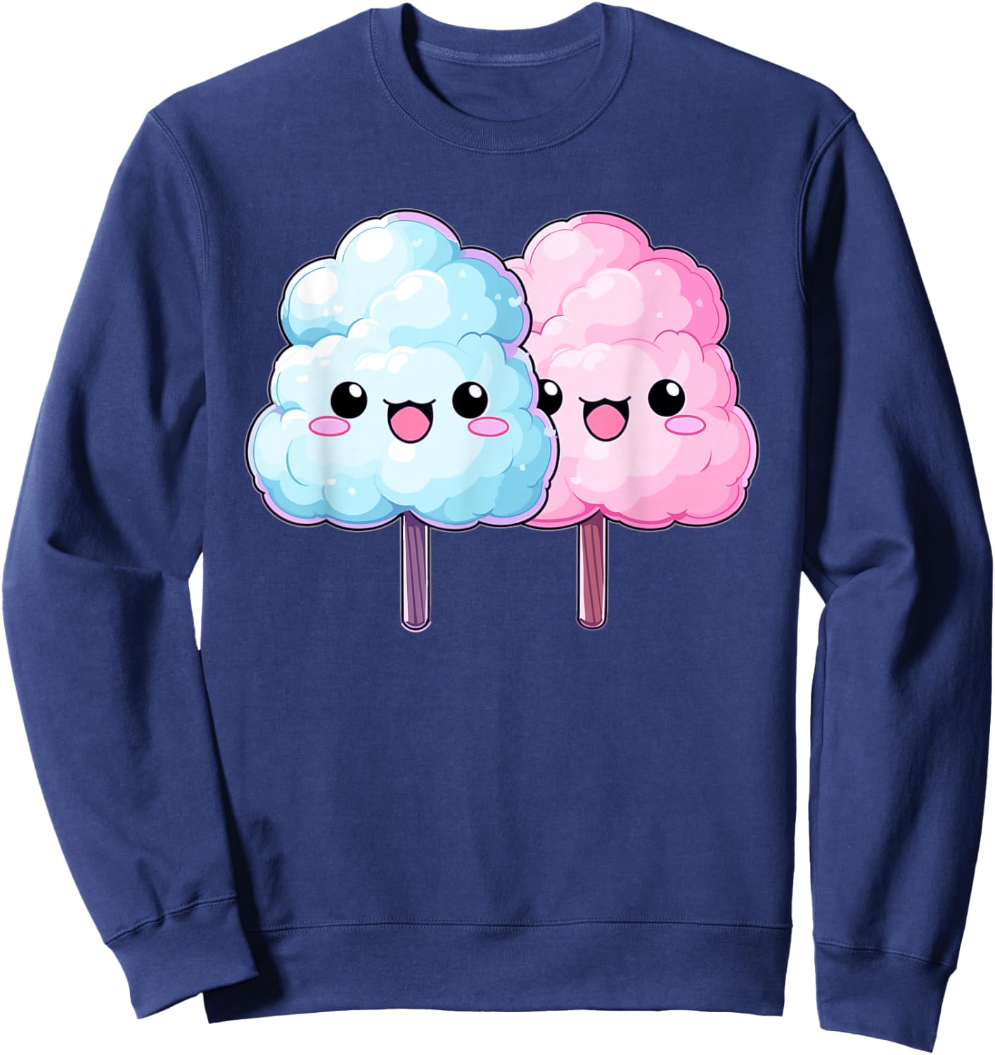 Cotton Candy Sticks Apparel Sweets Girls Sweatshirt - Sweatshirt | Navy