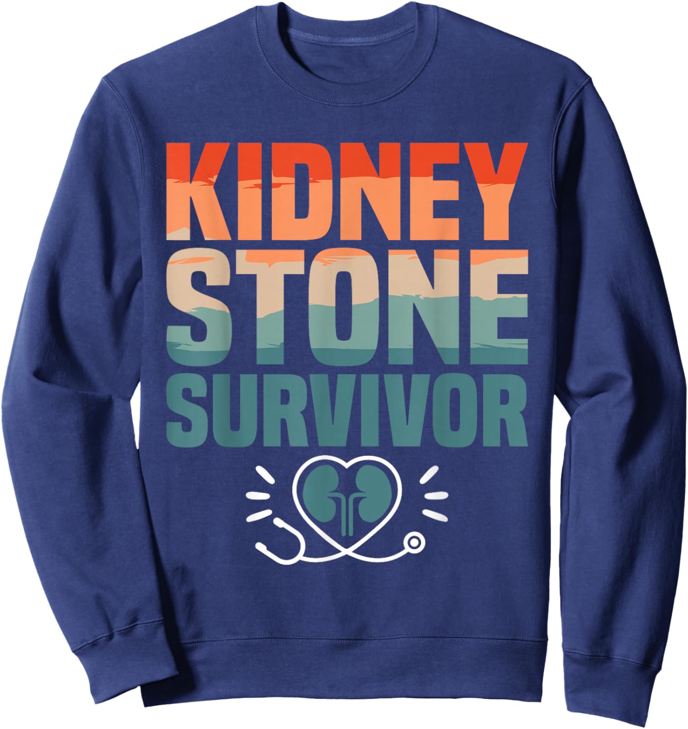 Kidney Stone Survivor Surgery Sweatshirt - Sweatshirt | Navy