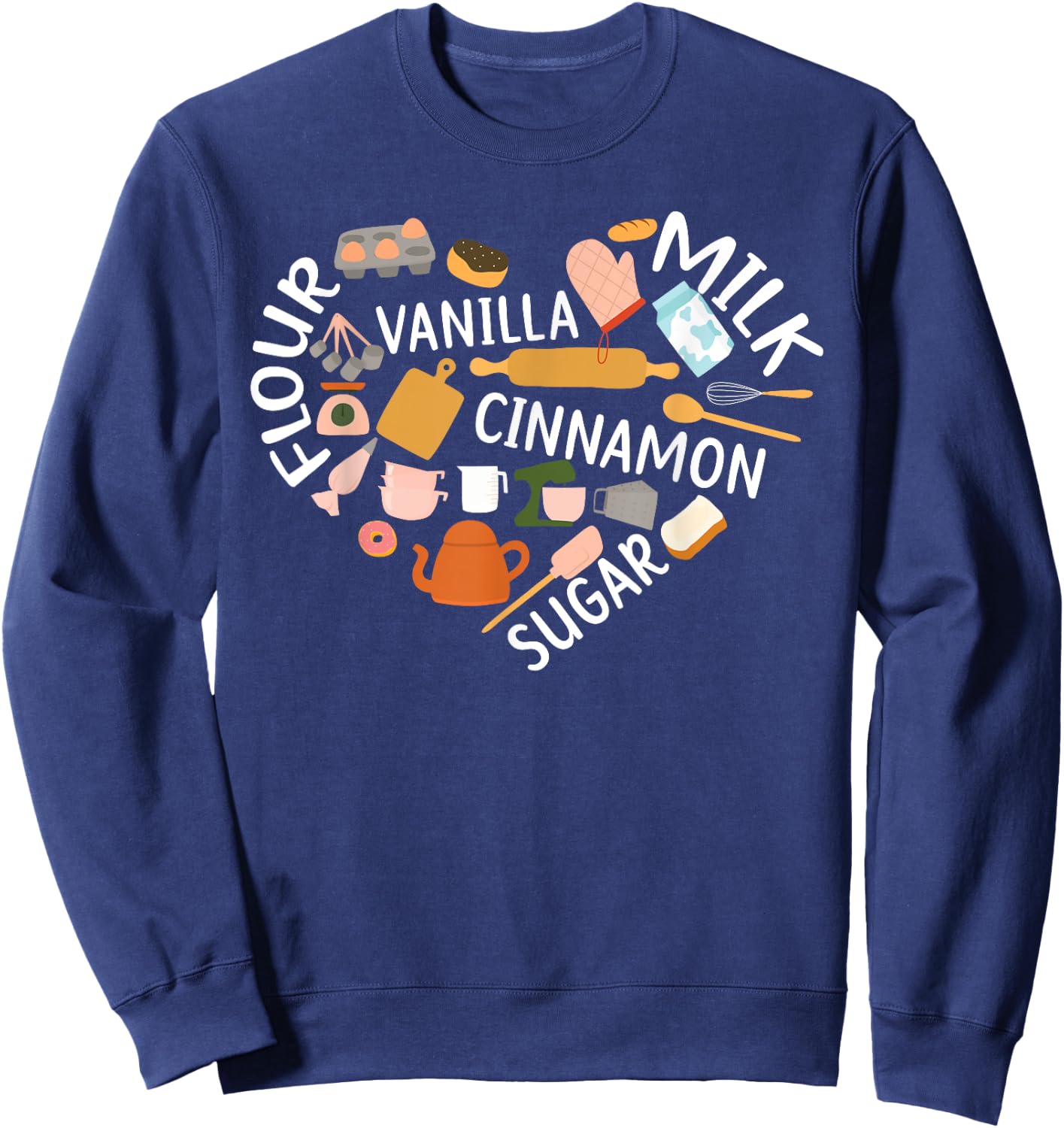 Baking Lover Pastries Confectionery Baker Bake Sweatshirt - Sweatshirt | Navy