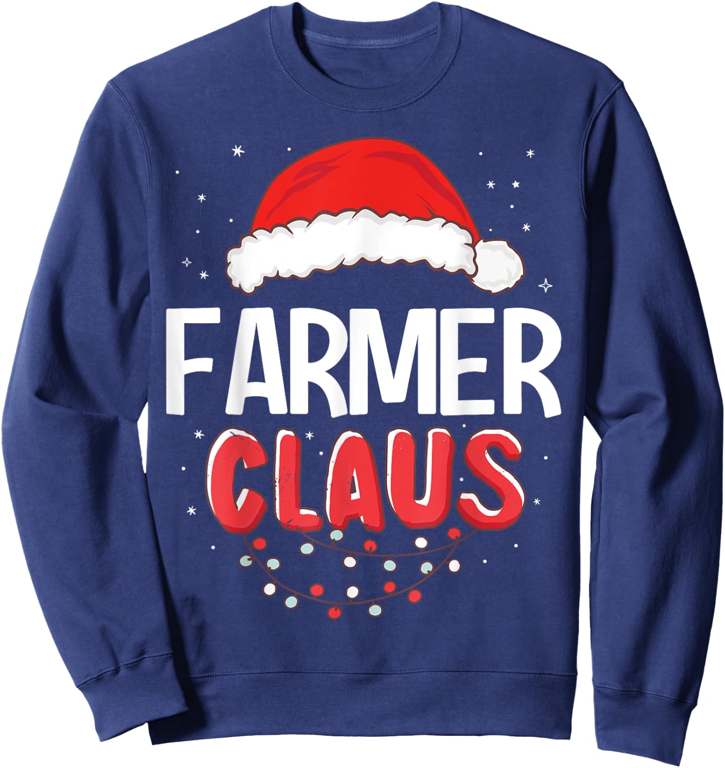 Farmer Santa Claus Christmas Matching Costume Sweatshirt - Sweatshirt | Navy