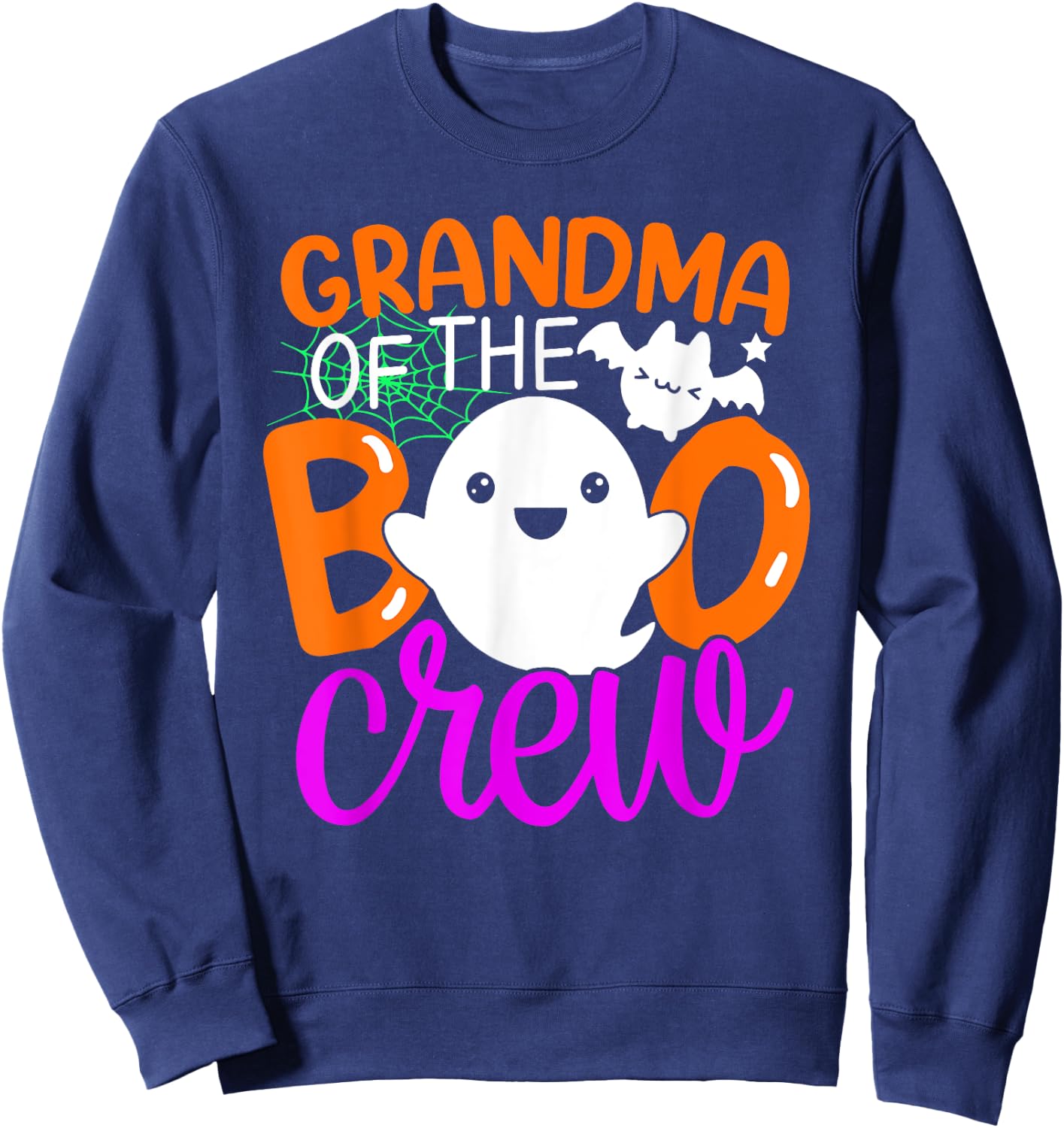 Grandma Of The Boo Crew Shirt Halloween Family Matching Sweatshirt - Sweatshirt | Navy