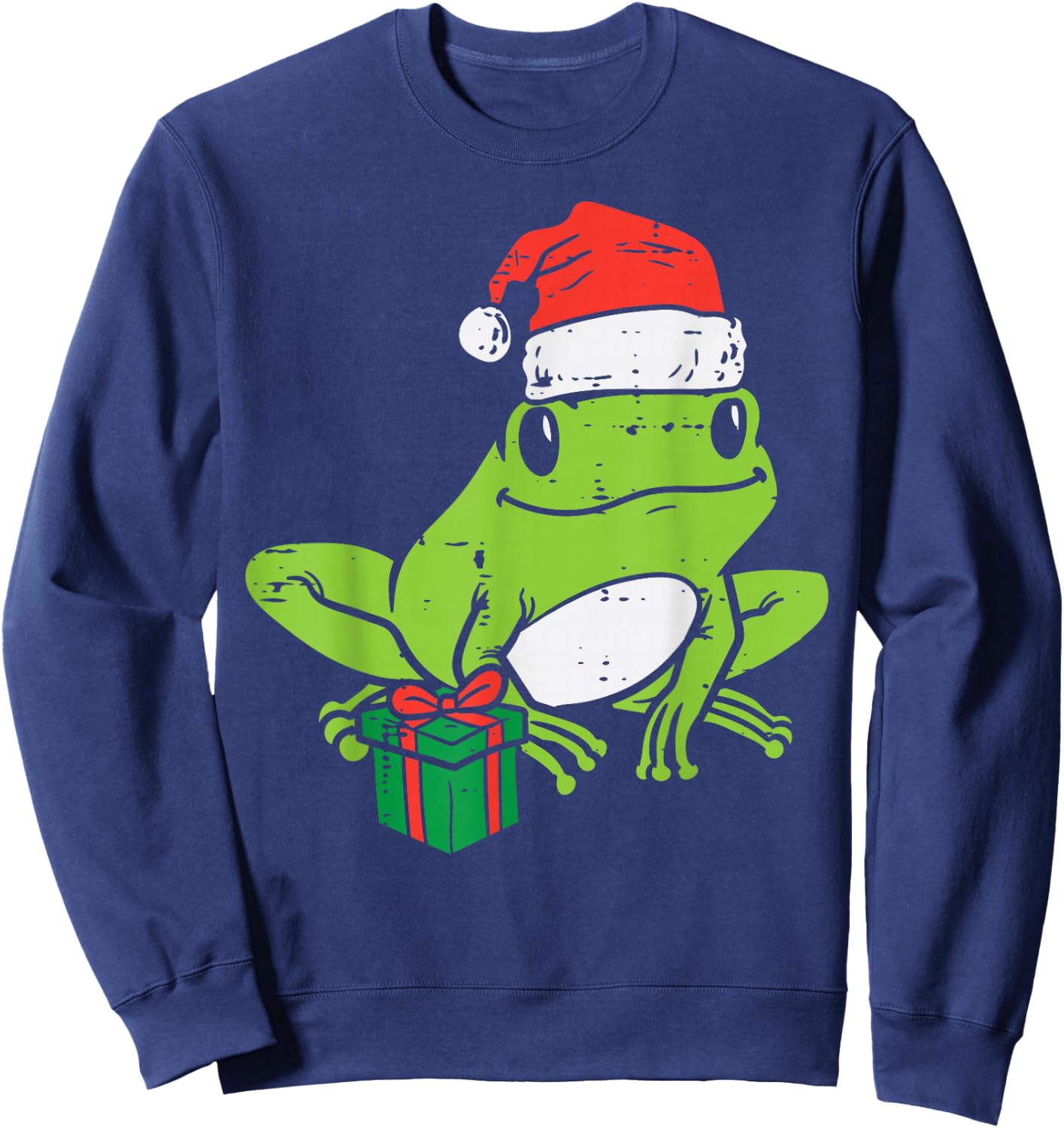 Frog Santa Funny Animal Christmas Xmas Kids Men Women Kids Sweatshirt - Sweatshirt | Navy