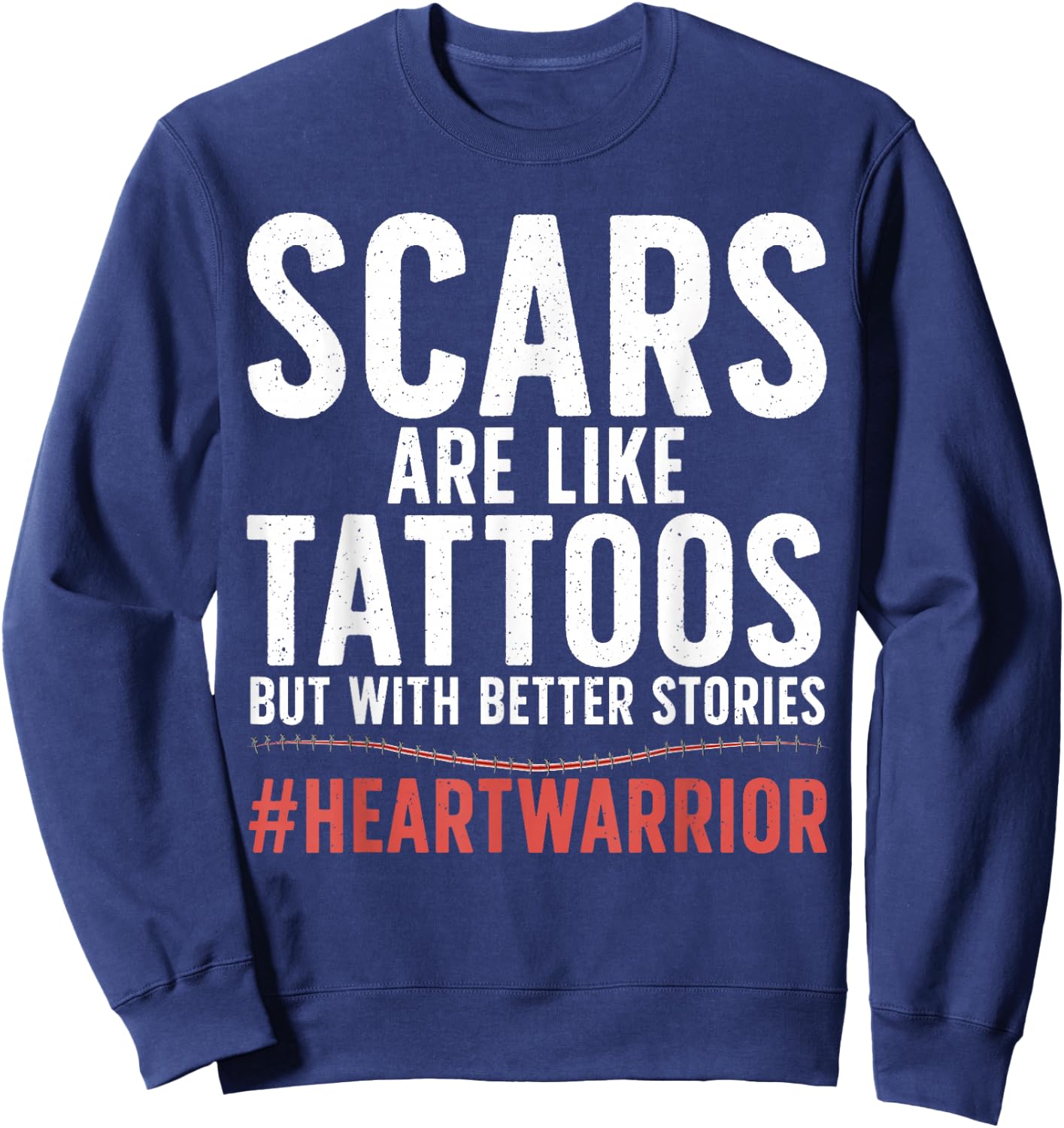 Cool Open Heart Surgery Women Transplant Recovery Sweatshirt - Sweatshirt | Navy