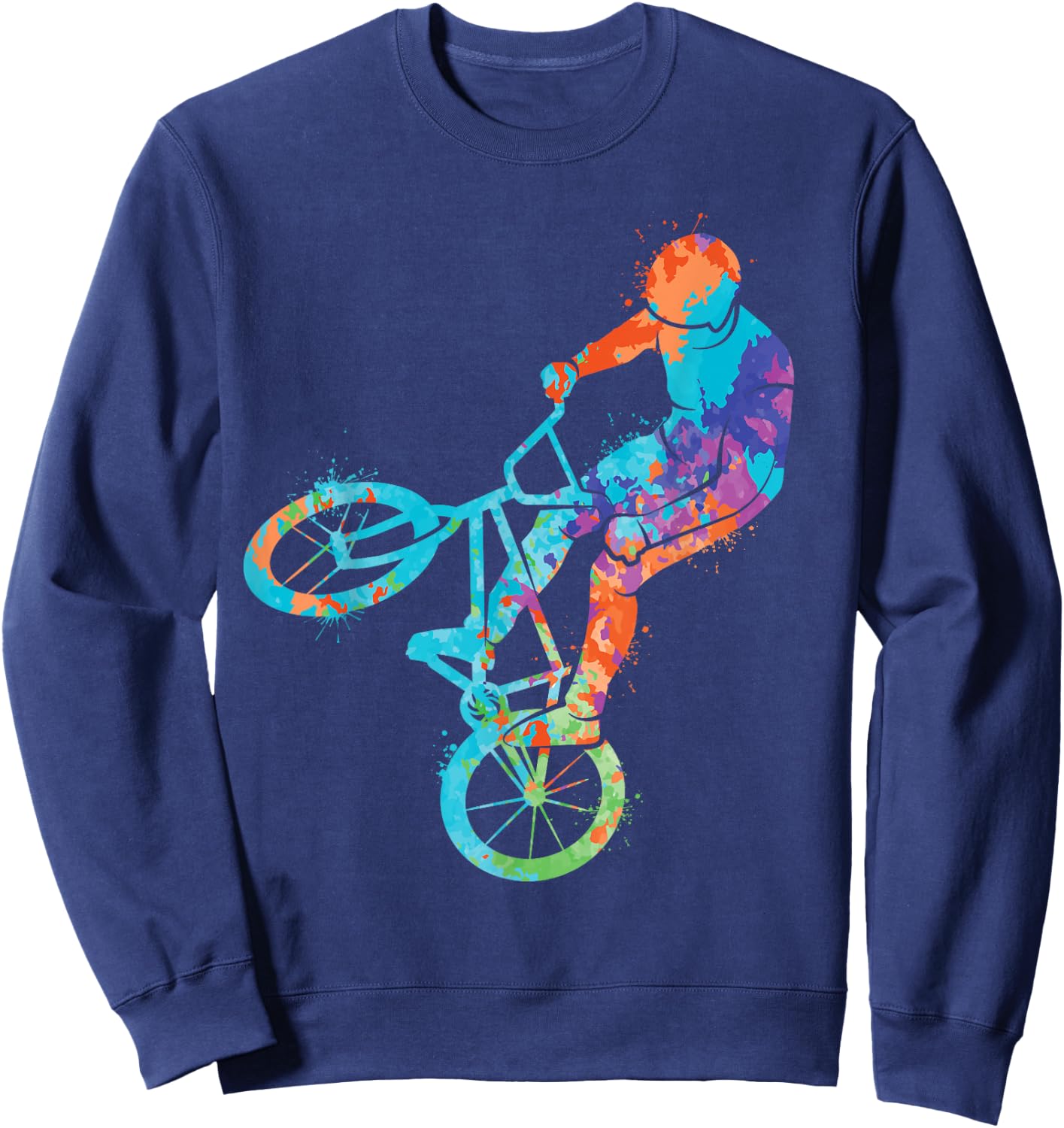 BMX Bicycle Tricks Girls Boys Kids BMX Bike Sweatshirt - Sweatshirt | Navy