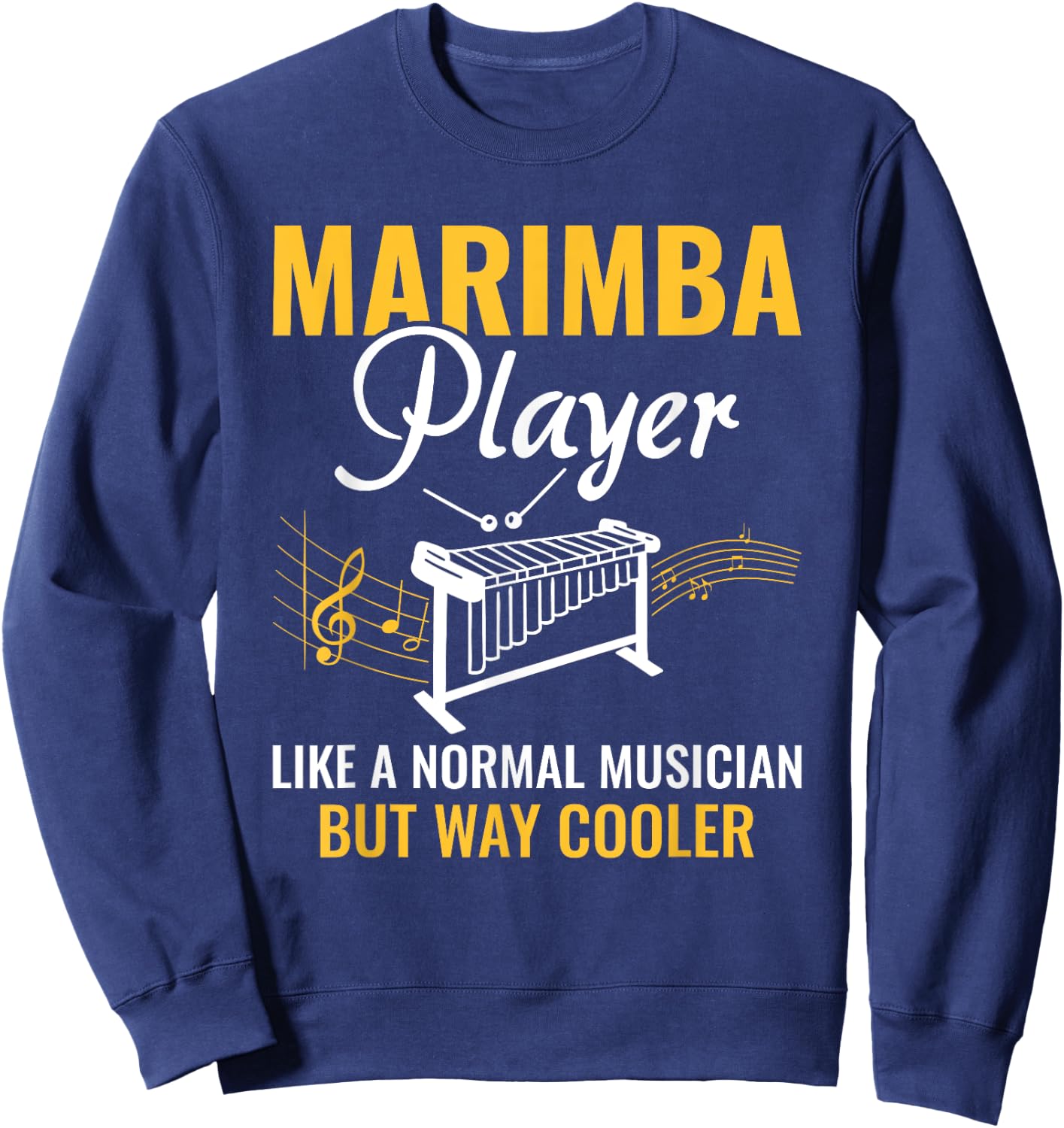 Funny Marimba Player Definition Musician Marimba Player Sweatshirt - Sweatshirt | Navy