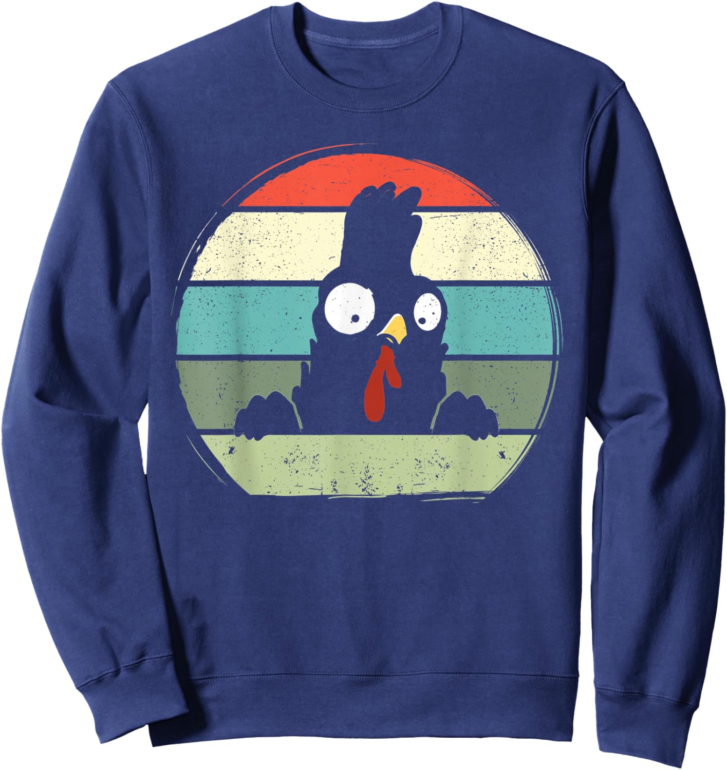 Funny Chicken Farming Retro Chicken Farmer Girls Boys Men Sweatshirt - Sweatshirt | Navy