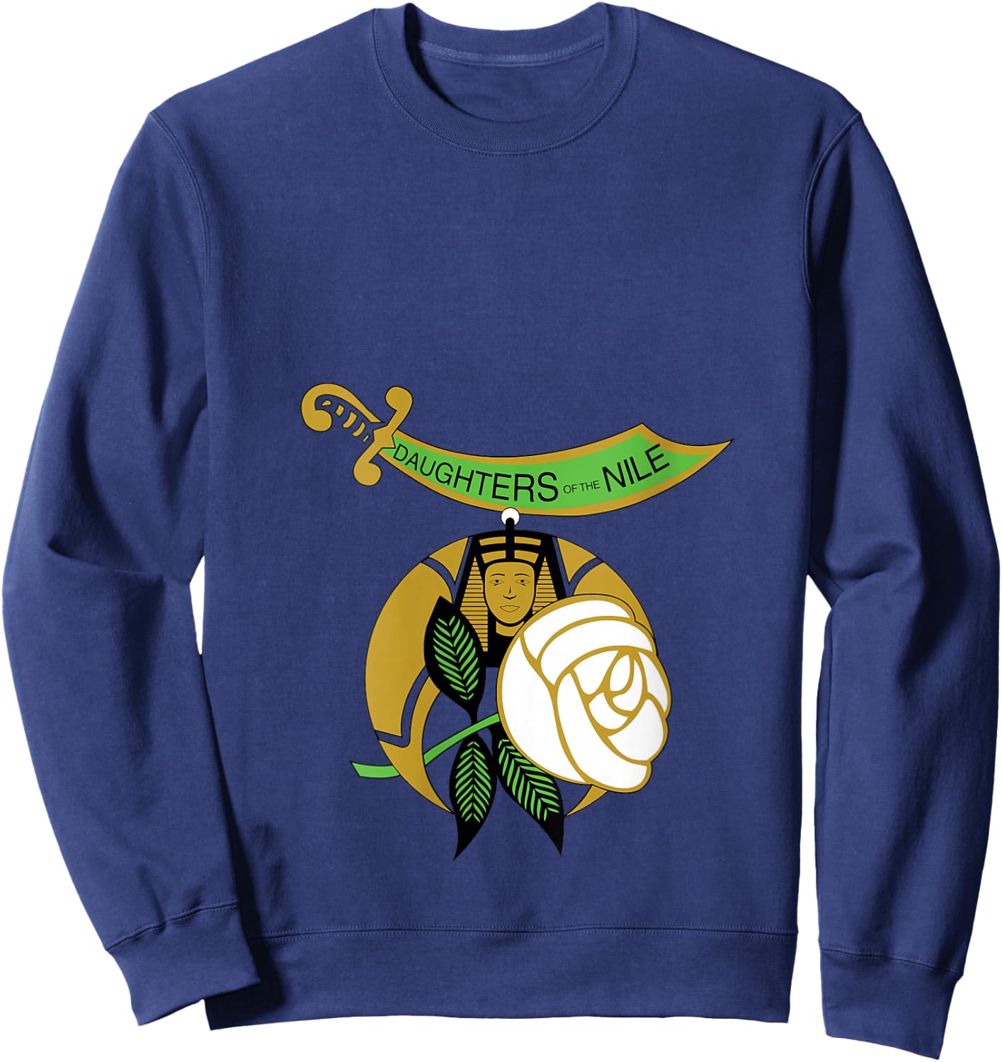 Daughters of The Nile Don Shriners Freemasons Mother's Day V-Neck Sweatshirt - Sweatshirt | Navy